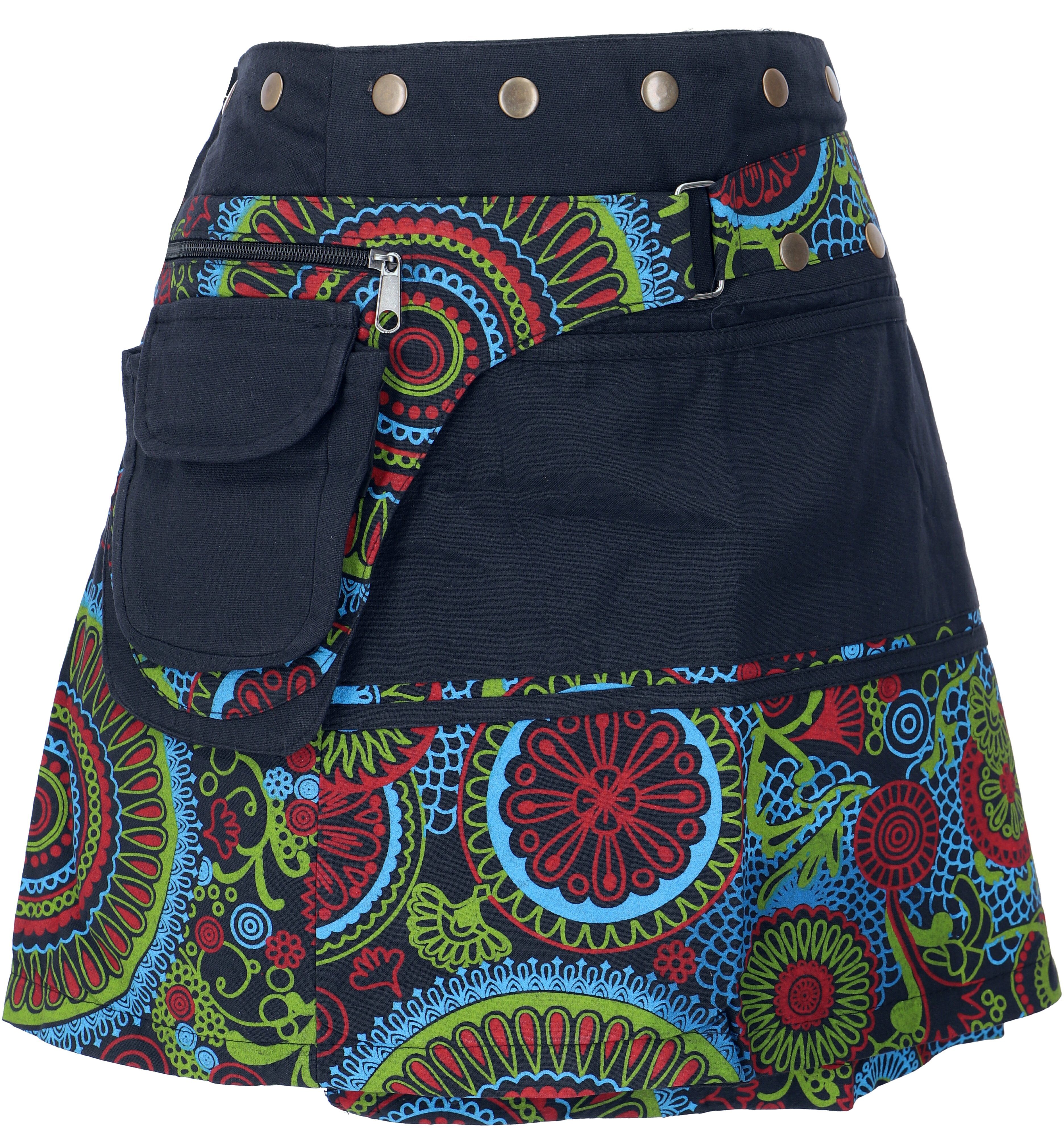 Guru-Shop Minirock Wickelrock, kurzer Rock, Cacheur, günstig online kaufen