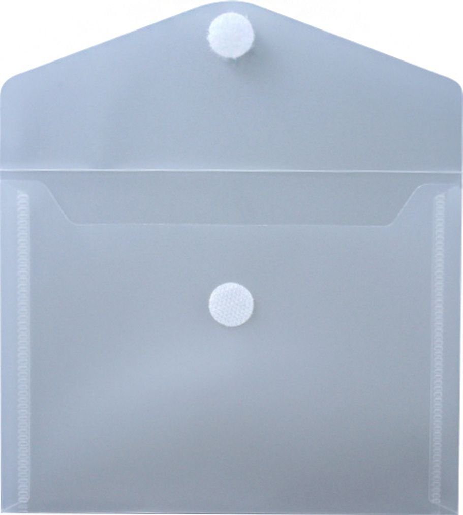 Kranholdt Organisationsmappe 10 Stück Dokumententaschen A6 aus PP, mit Klettverschluss, Neutral