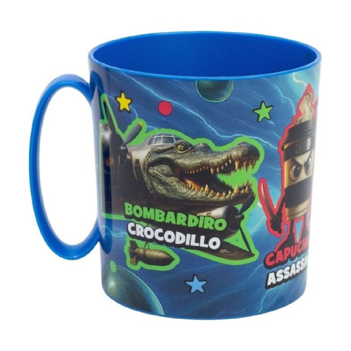 Stor Becher Italian Brainrot Micro Mug 390 ml Kinderbecher Mikrowellenbecher, Polyethylen