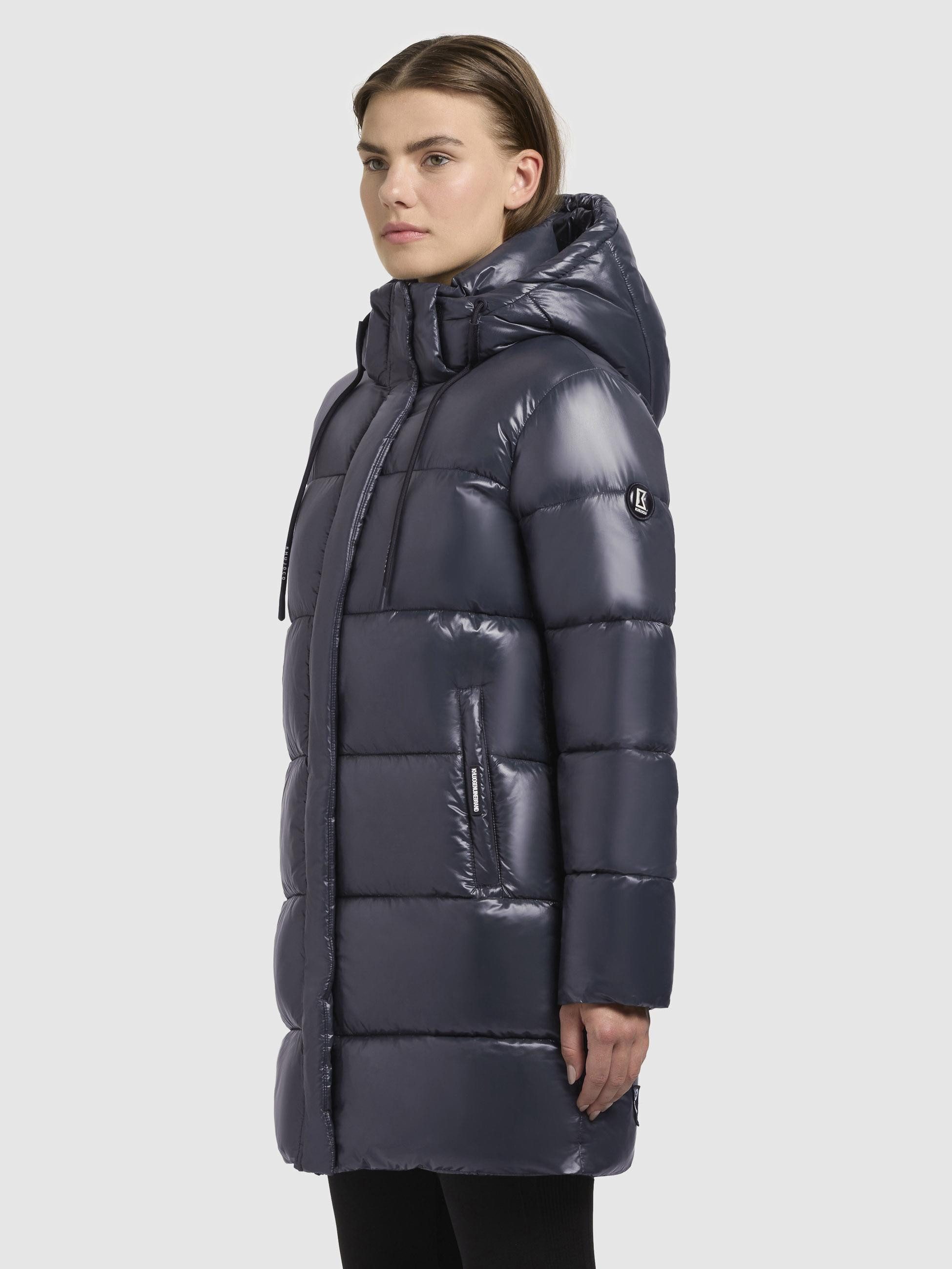 khujo Steppjacke Jadet2-YM Schimmernder Winter Kurzmantel mit abnehmbarer Kapuze