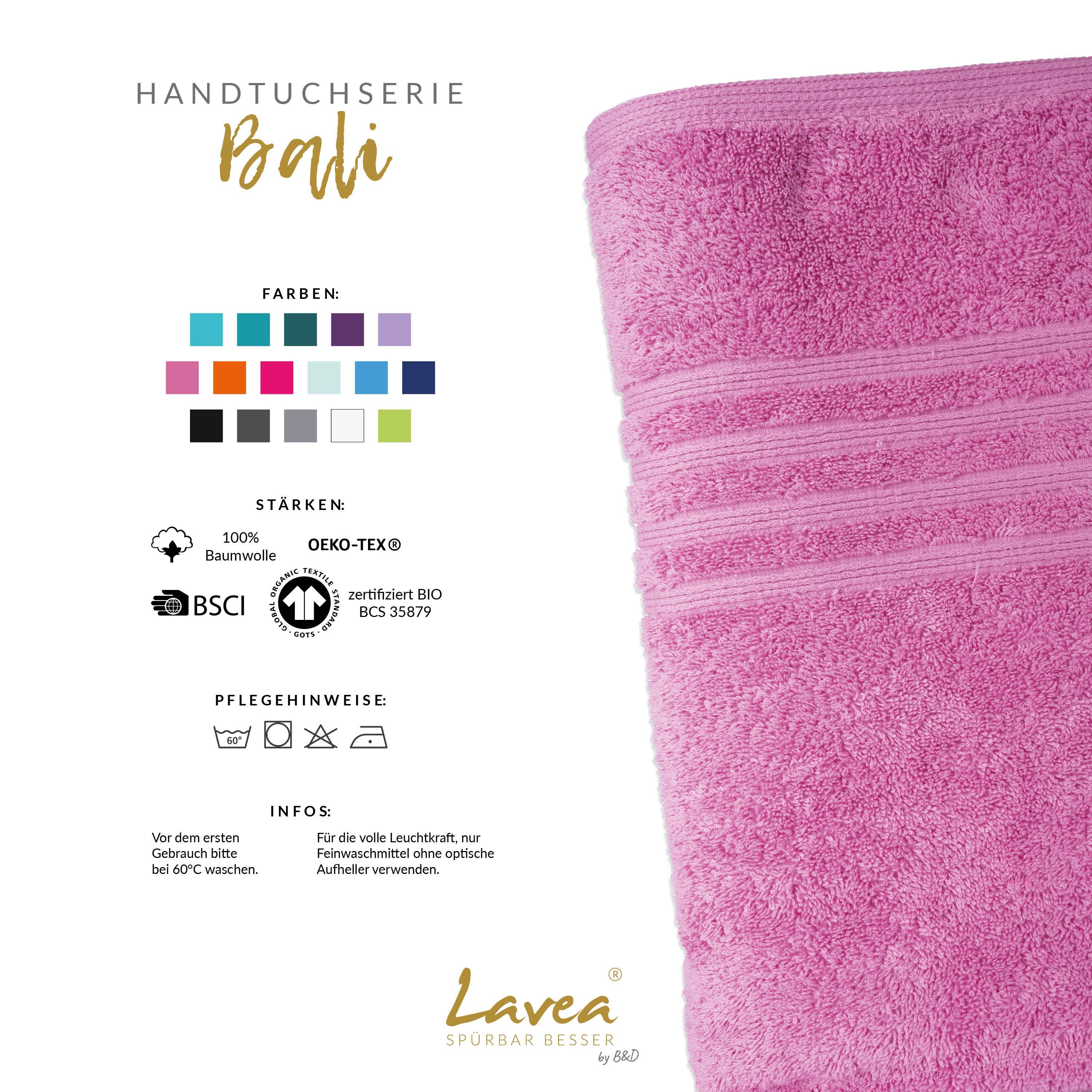 Lavea Handtuch Bali, 50 Eisgrün Serie 100cm, x aus Bio-Baumwolle 100