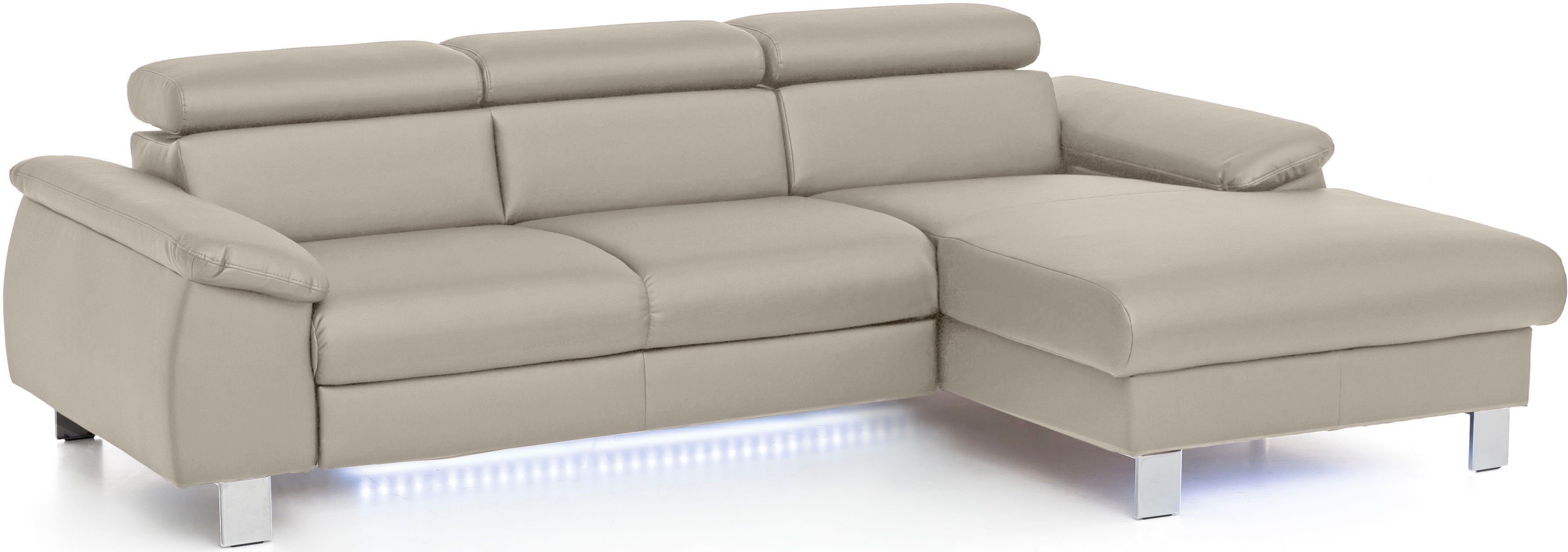 COTTA Ecksofa Komaris L-Form mit Kopfteilverstellung, günstig online kaufen