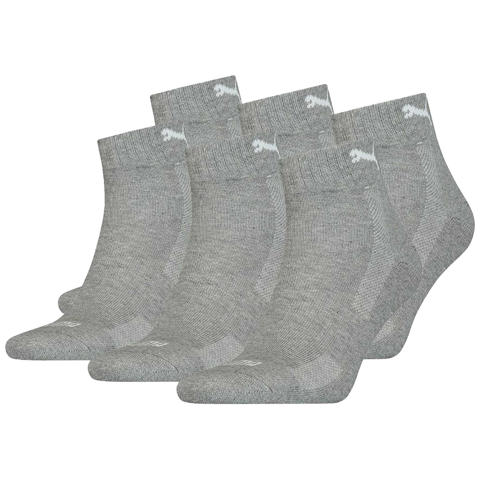 PUMA Sportsocken Unisex Quarter-Socken, 6er Pack - Cushioned