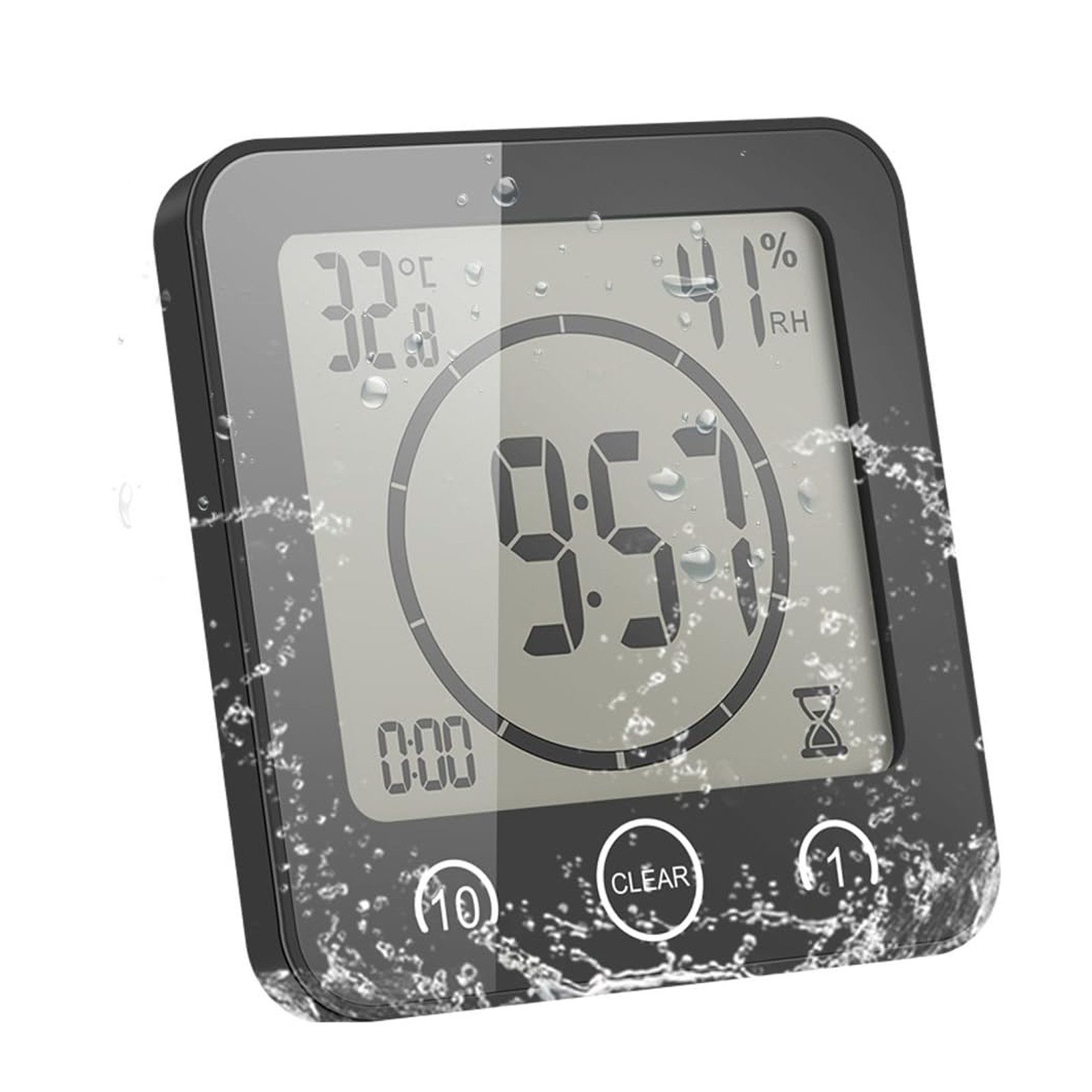 BlingBin Badezimmeruhr Digital Wecker Bad Uhr, günstig online kaufen