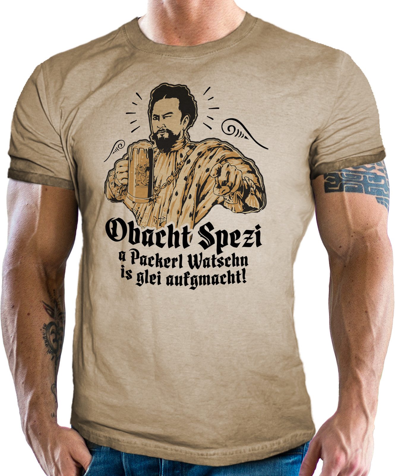 LOBO NEGRO® Trachtenshirt im Vintage Retro günstig online kaufen