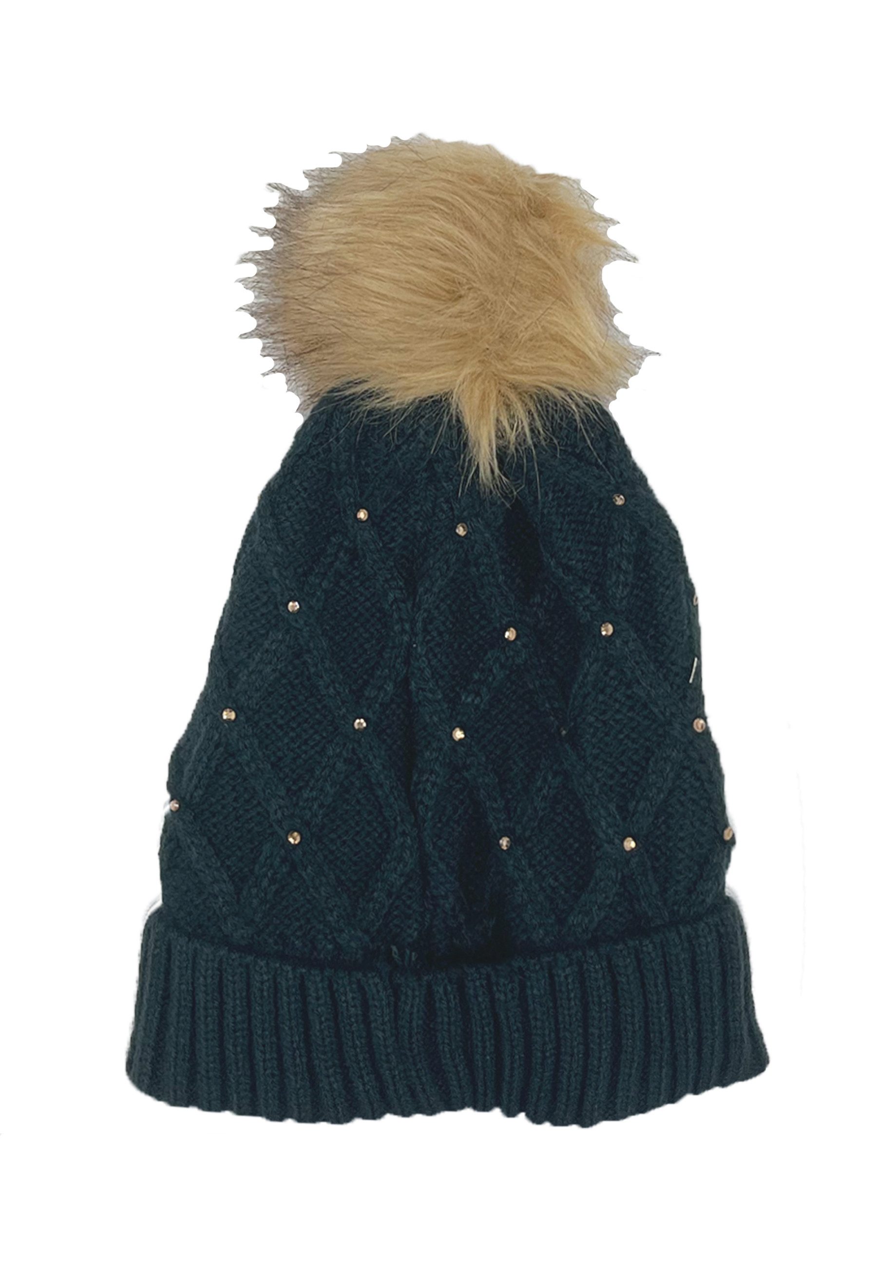 Harry Potter Bommelmütze Bommel-Mütze mit Stickerei und Strass-Steinen