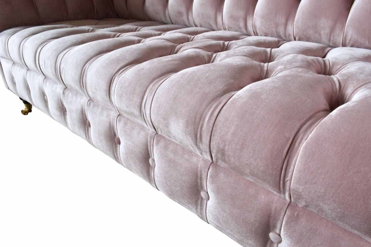 Sofa Klassisch Chesterfield Couch Wohnzimmer JVmoebel Textil Design Chesterfield-Sofa,