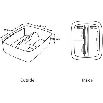 LEITZ Aufbewahrungsbox MyBox® Organiser Groß mit Griff, Aufbewahrungsbox