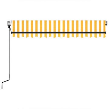 vidaXL Markise Markise Automatisch Einziehbar 350x250 cm Gelb und Weiß