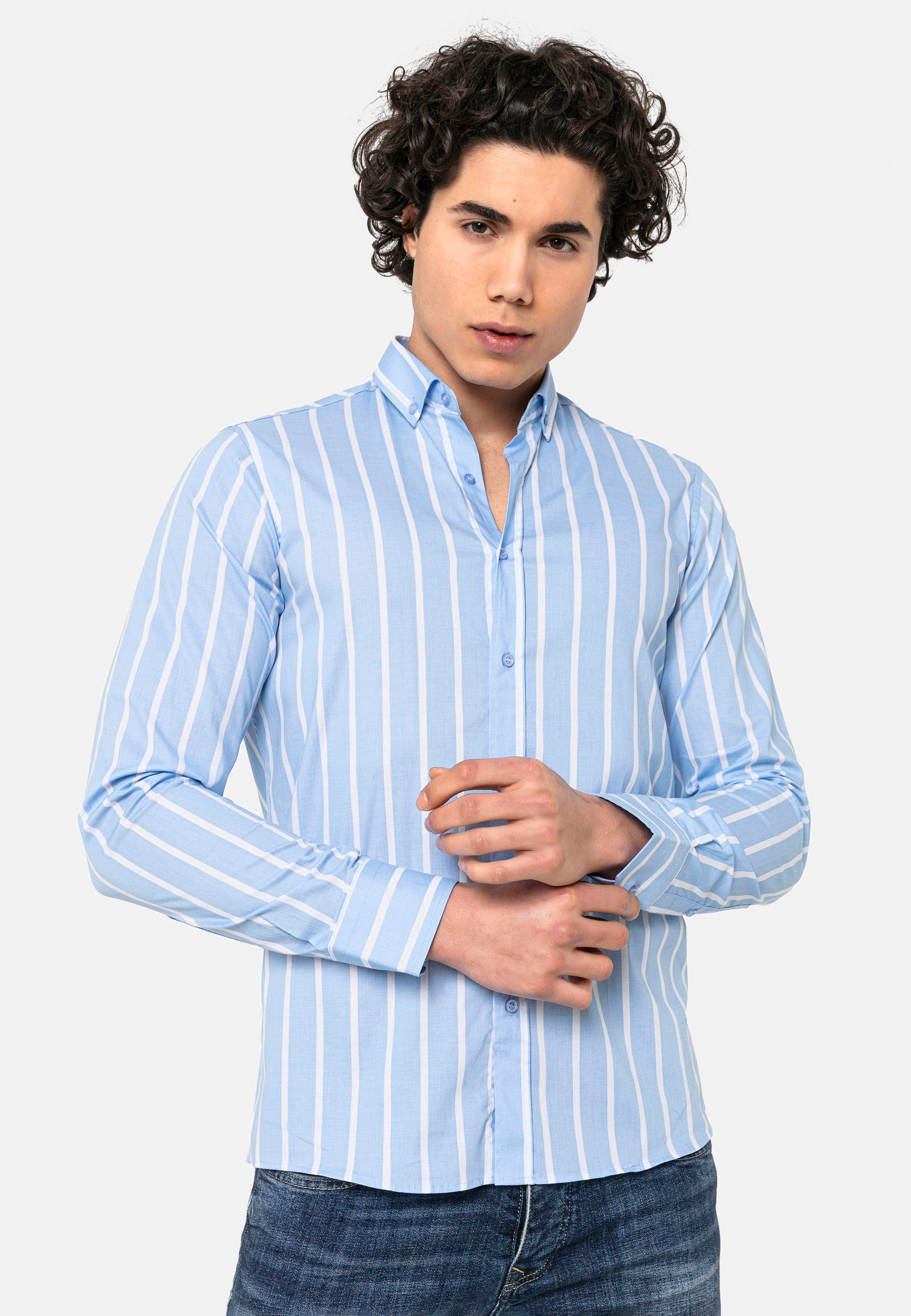 RedBridge Langarmhemd Walsall mit trendigem Streifenmuster | Hemden