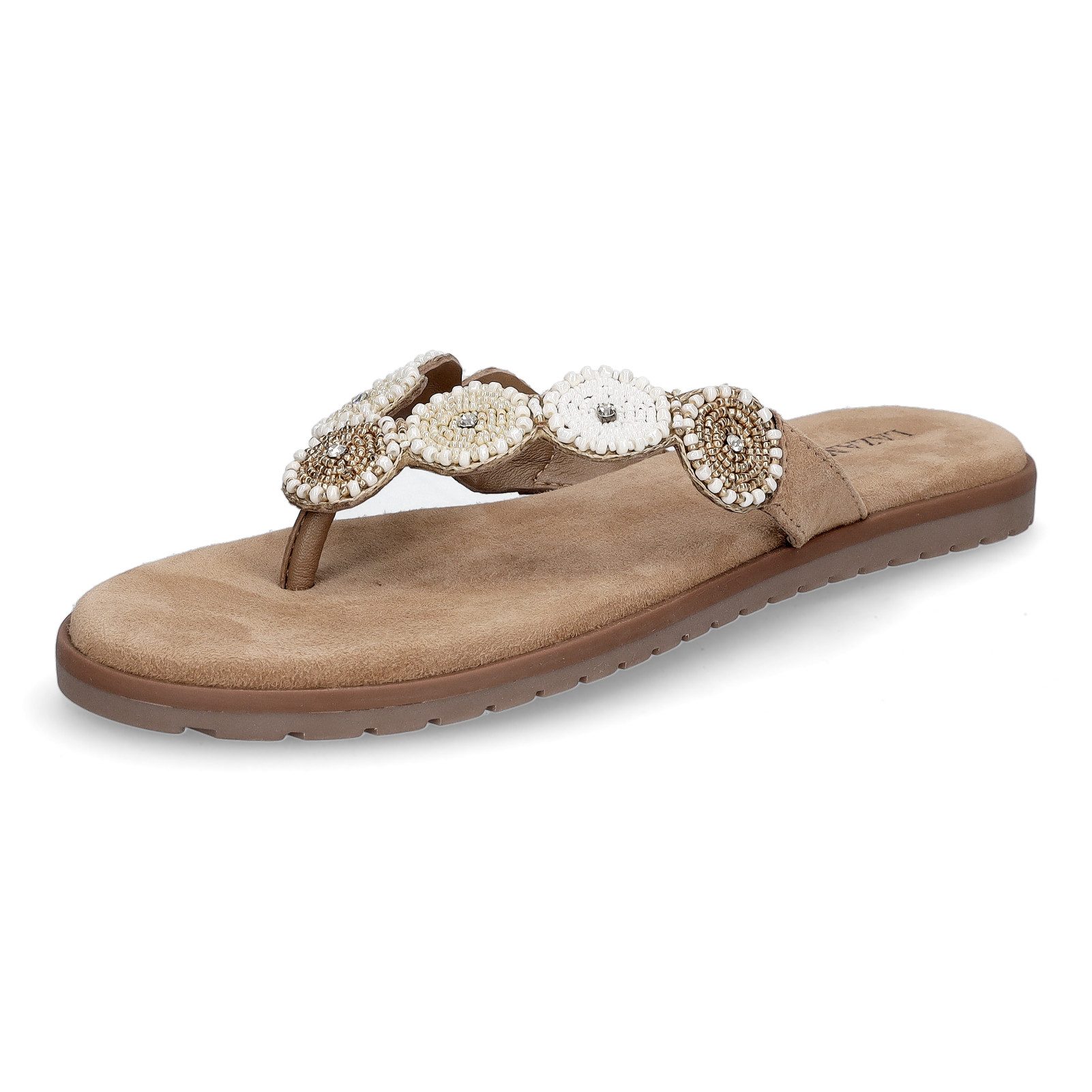 Lazamani Lazamani Damen Pantolette Mey beige Pantolette