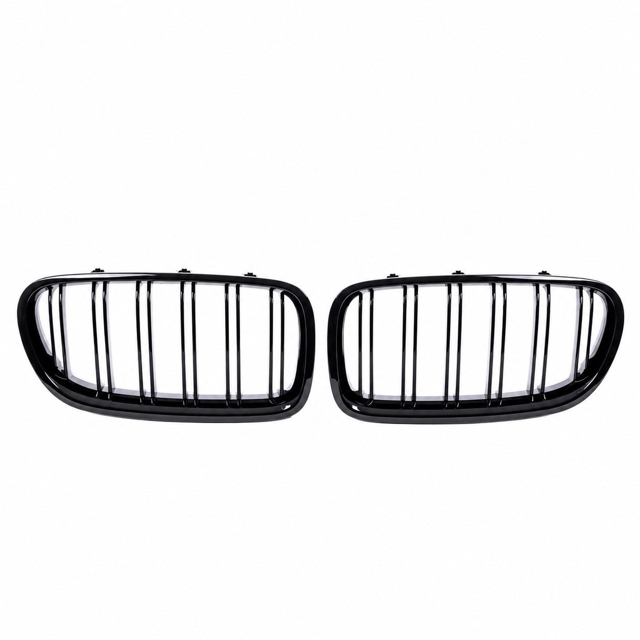 LLCTOOLS Frontstoßstange Frontgrill Passend für BMW 5er F10 F11 10–17 Schwarz Glanz Doppelsteg