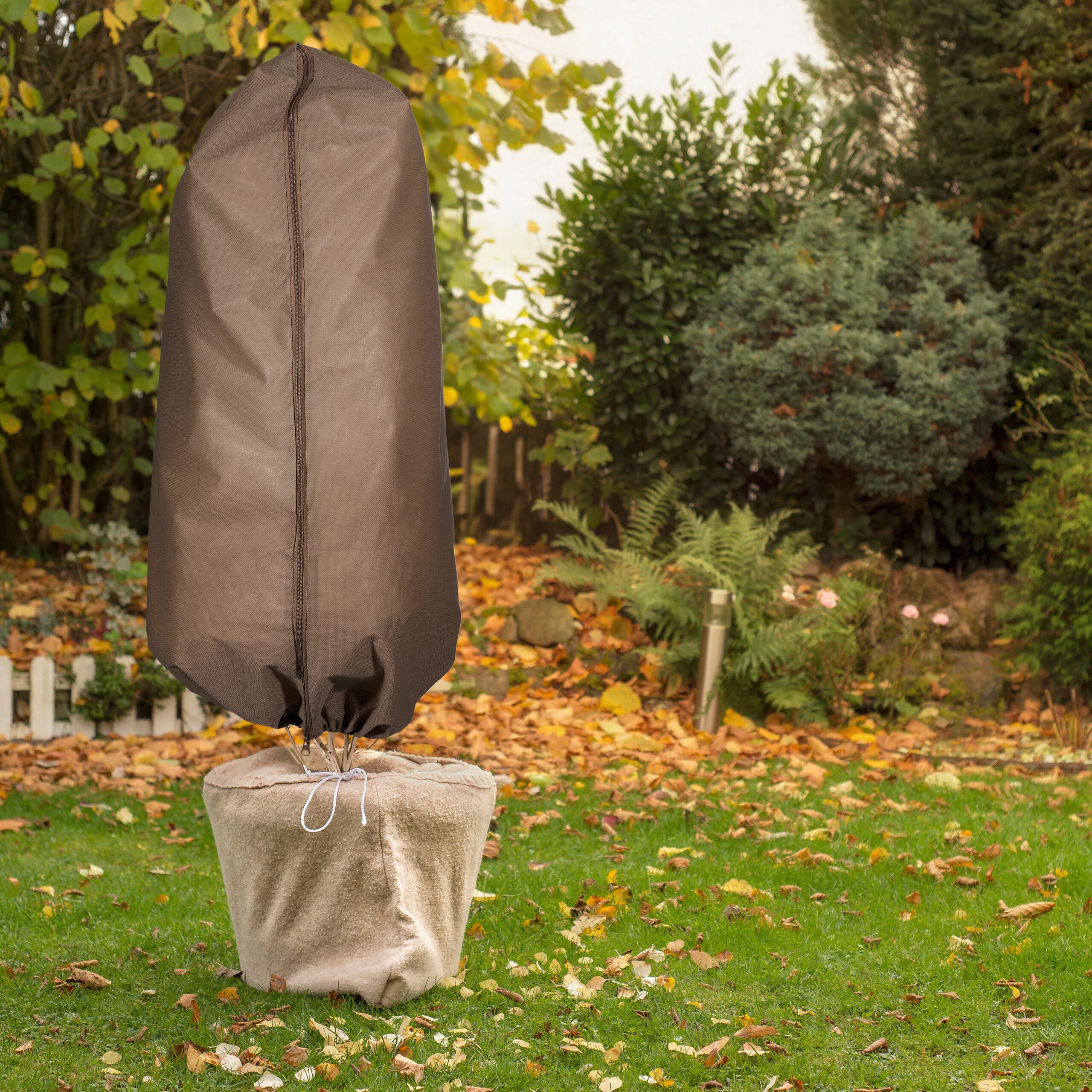 relaxdays Wintervlies 3er Set Winterschutzhaube aus Vlies, (Set, 3-St), M