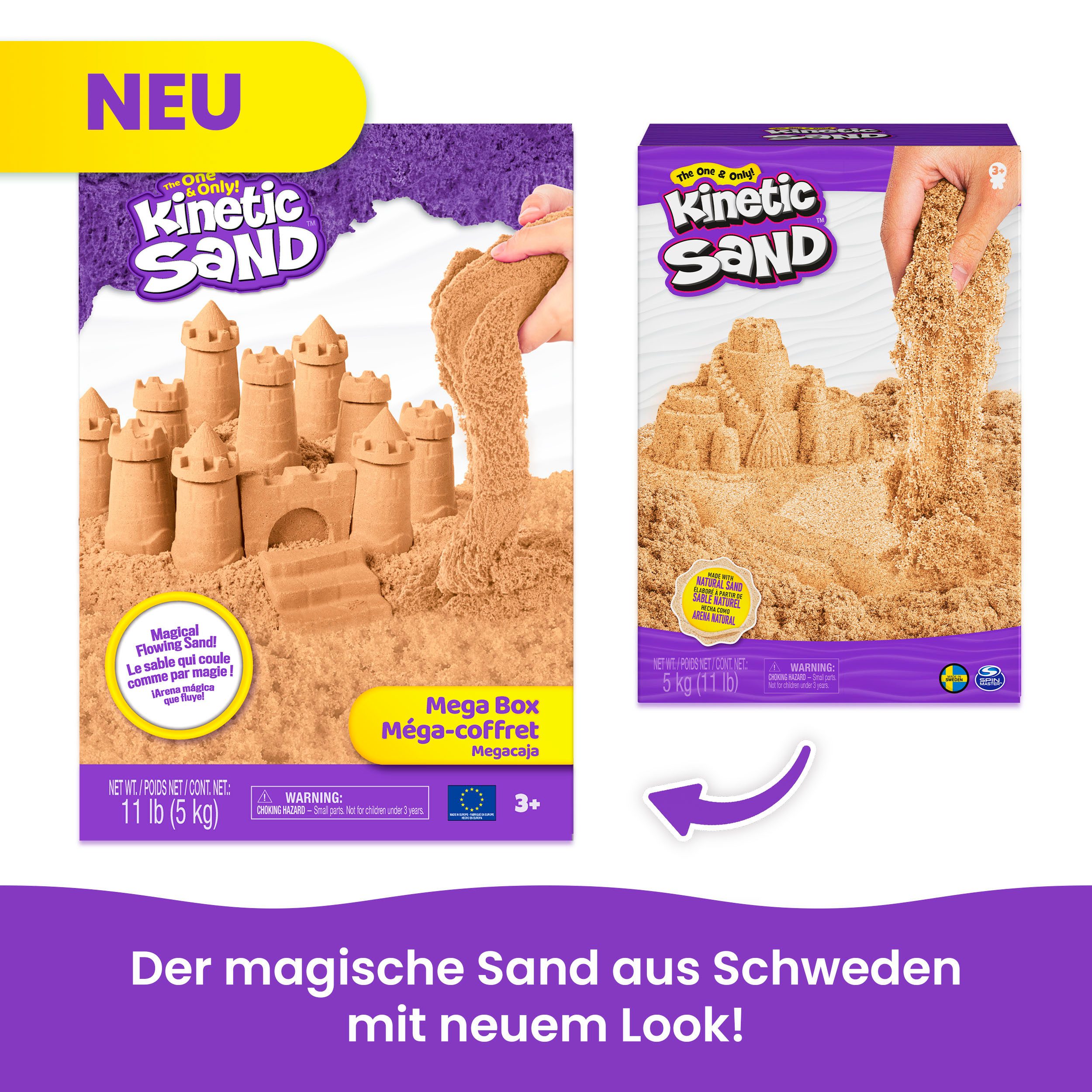 Spin Master Kreativset Kinetic Sand - Braun 5 kg – Bild 5 von 5