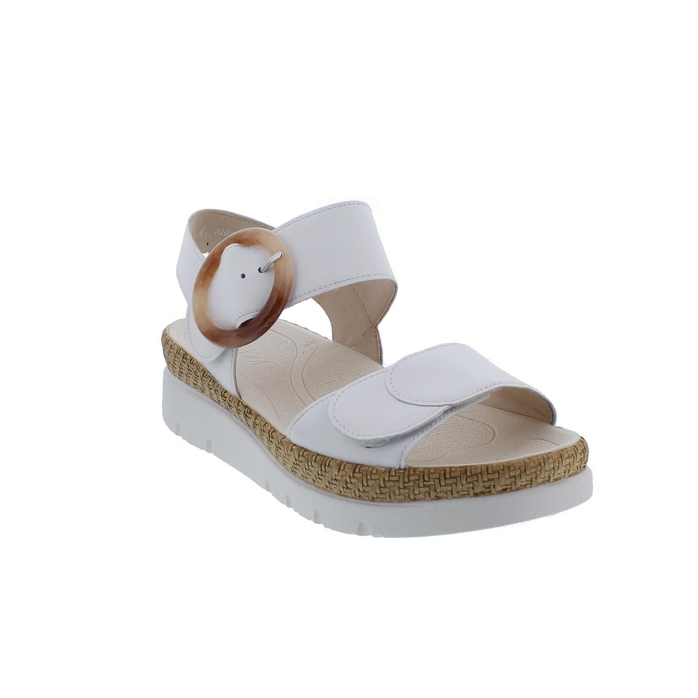 Gabor Gabor Sandale, Nappa (Glattleder), weiss, Klettverschluss, Best Fittin Sandale