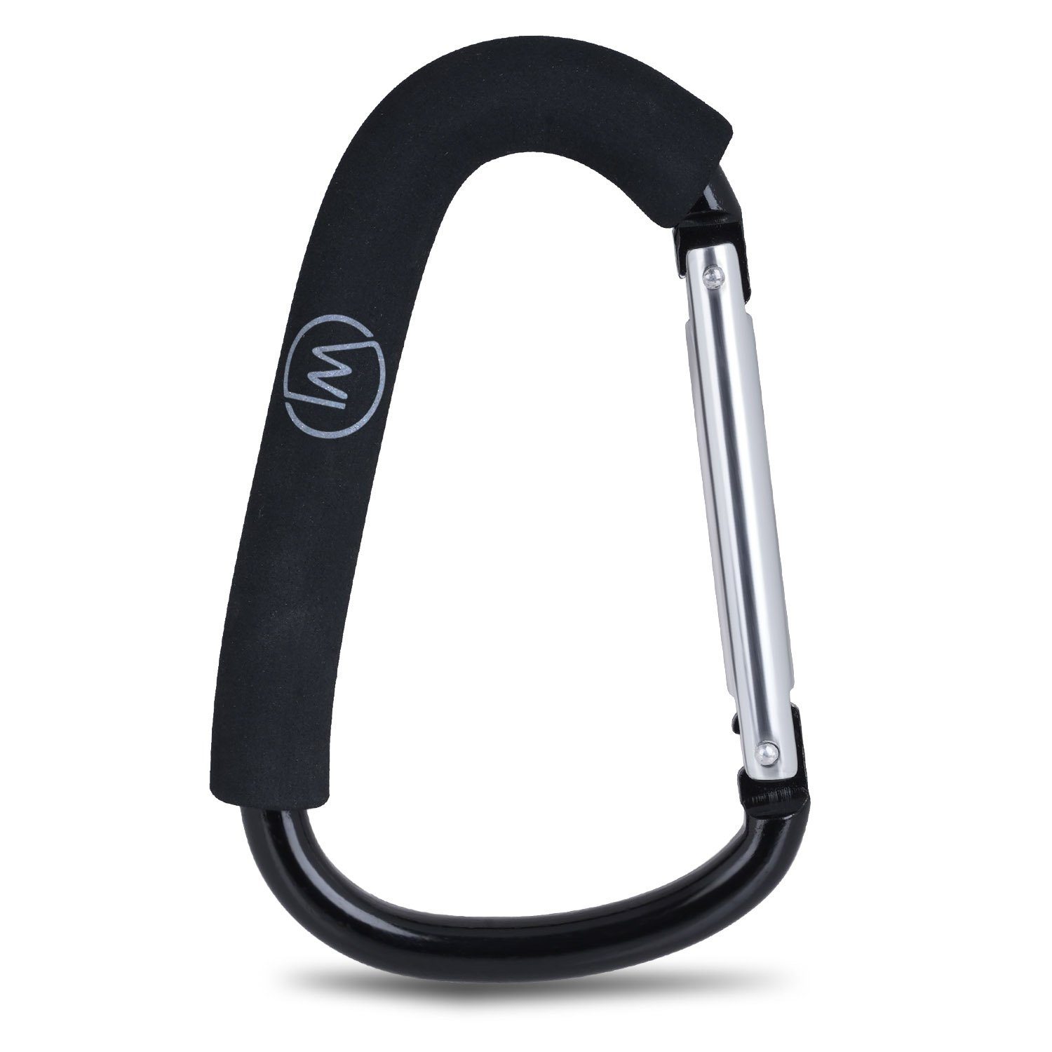 Wicked Chili Kinderwagen-Adapter Karabiner für Kinderwagen, Kinderwagenhaken Haken Tüten, (1-tlg), robust, bis 60lbs (27,2kg) belastbar. Schaumstoffpolsterung am Karabin