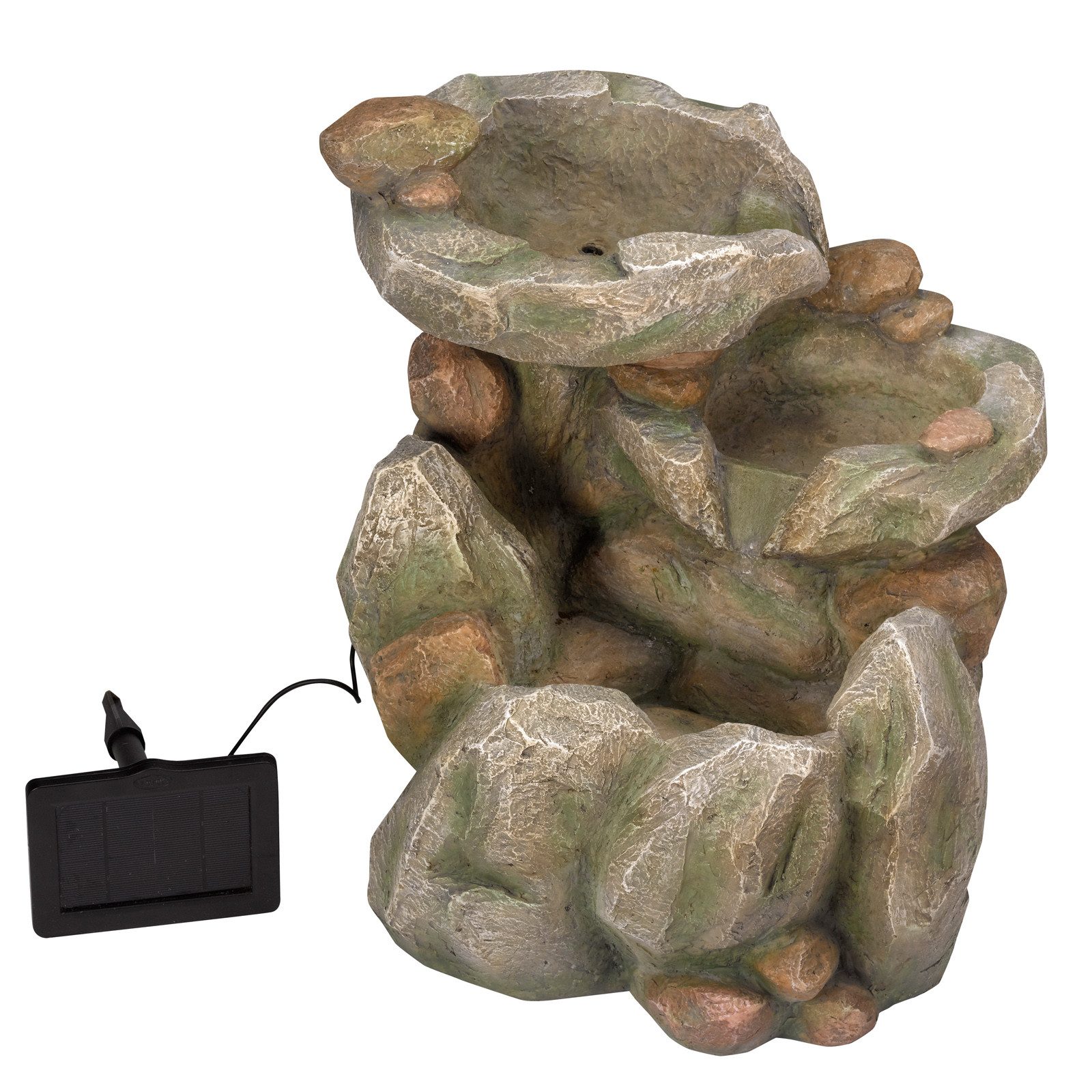 Smart Garden Gartenbrunnen Solar-Wasserbrunnen Wasserfall Felsen 51 x 46 x 40 cm Garten Terrasse, (1 tlg)