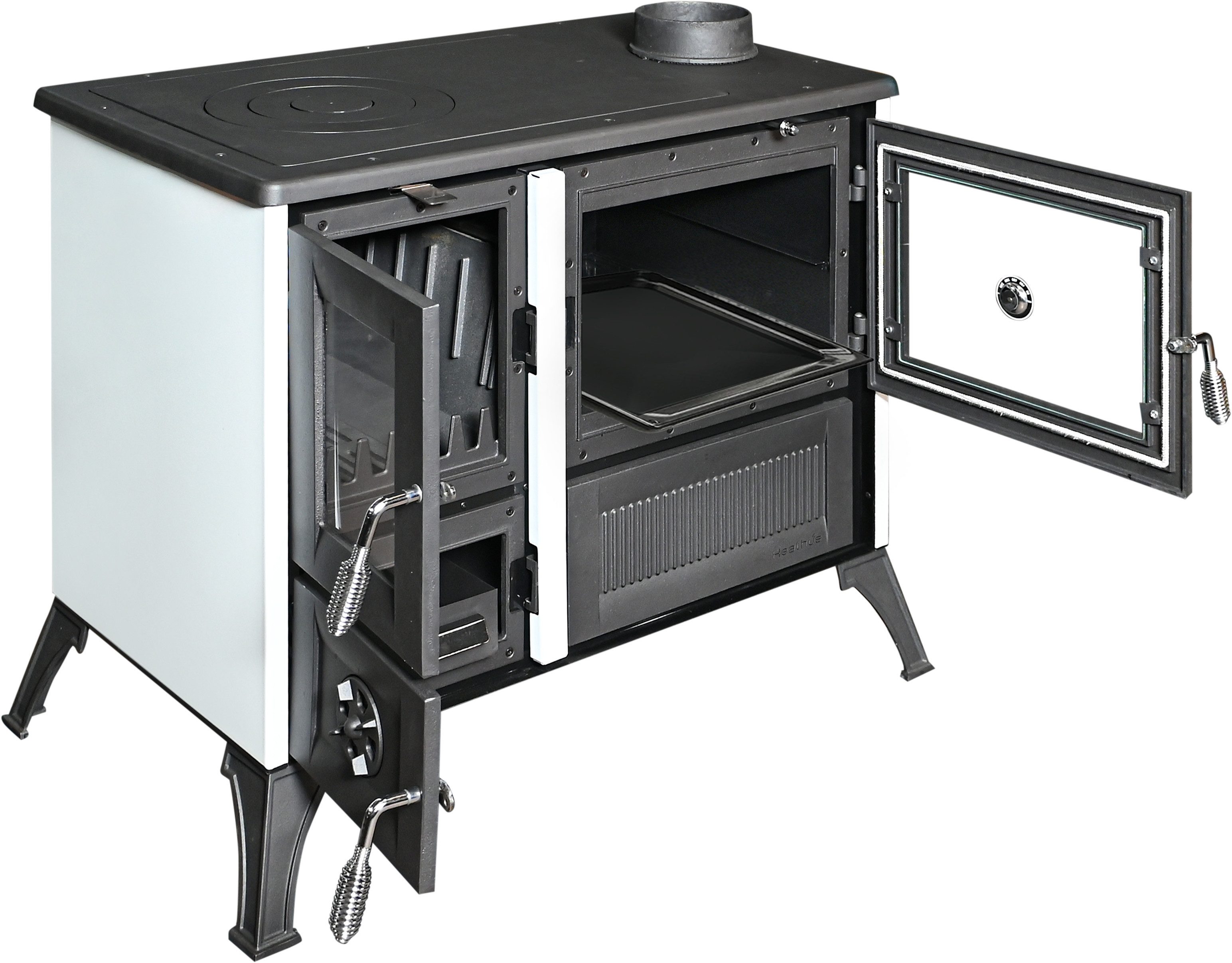 Festbrennstoffherd Heathus Holz-Küchenherd »Cook Classic«, 8 kW, Zeitbrand, Küchenofen, Heizen, Kochen & Backen