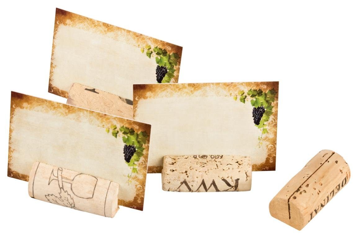 Kork-Deko.de Держатель карты места 20 Stk. mit 40 Platzkarten / Namenskärtchen, 20, aus gebrauchten Weinkorken