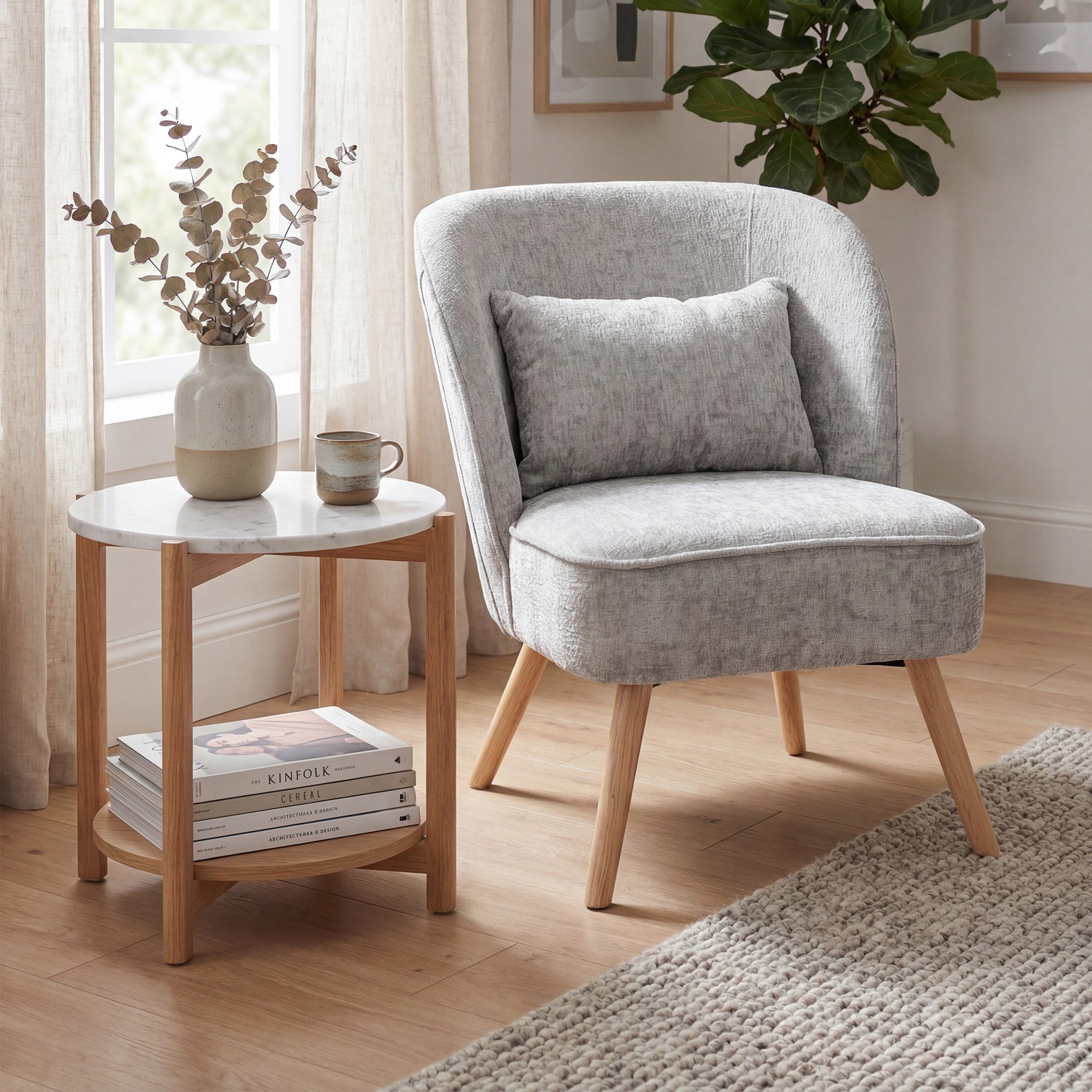 B&D home Cocktailsessel YOYO, Sessel, Holzbeine, mit Federkernpolsterung und Kissen