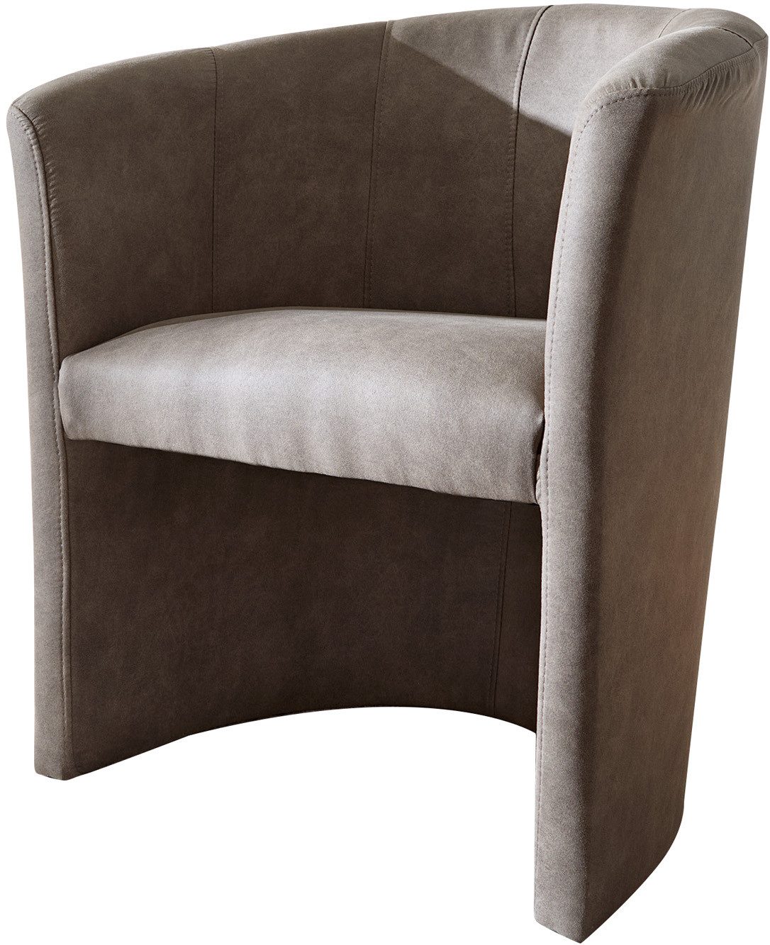 DELIFE Cocktailsessel Pieder, Taupe gepolstert Vintage günstig online kaufen
