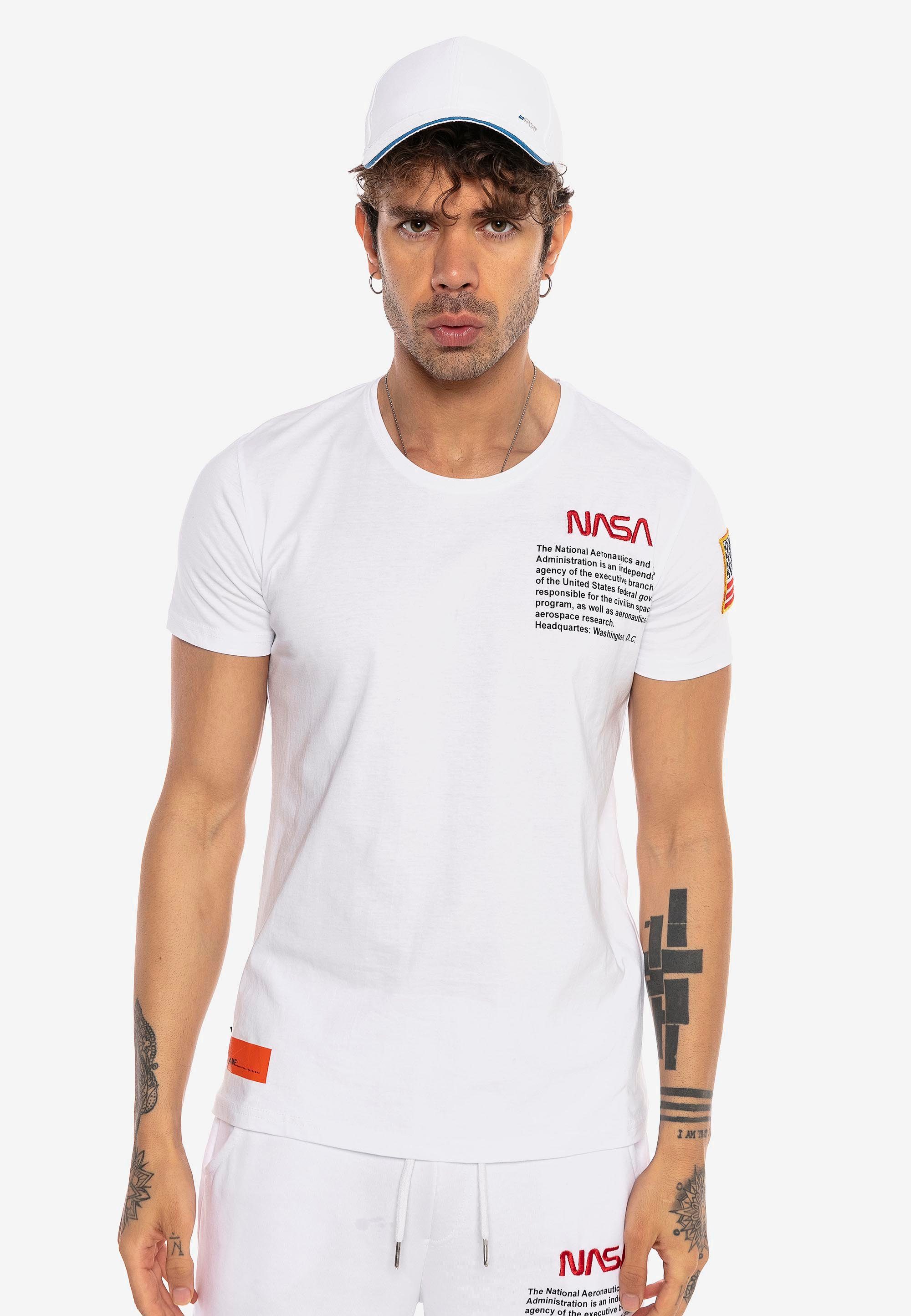 NASA-Design RedBridge mit weiß Tucson T-Shirt gesticktem