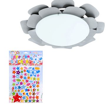 etc-shop Dekolicht, Leuchtmittel inklusive, Warmweiß, Decken Leuchte Wand Lampe Kinder Zimmer Blume im Set inklusive