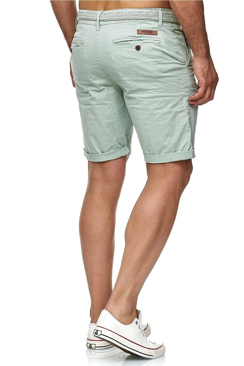 INDICODE Shorts Herren kurze Hose mit Gürtel - Conor - Aus Baumwolle - Regular Fit Freizeithose - Sportlich eleganter Look - Bequemes Stretch Material – Bild 4 von 4