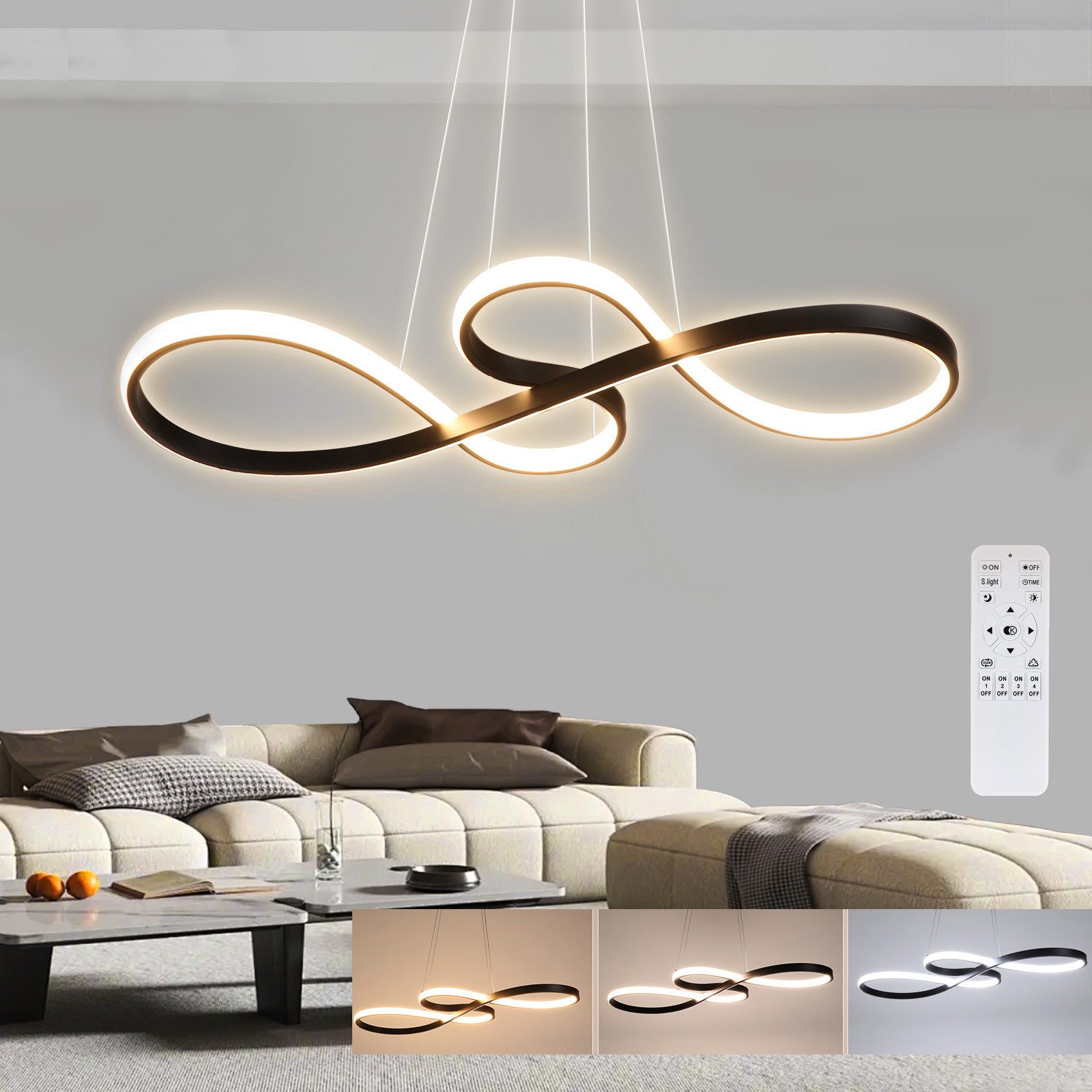 oyajia LED Pendelleuchte Moderne Musiknoten Deckenleuchte, günstig online kaufen