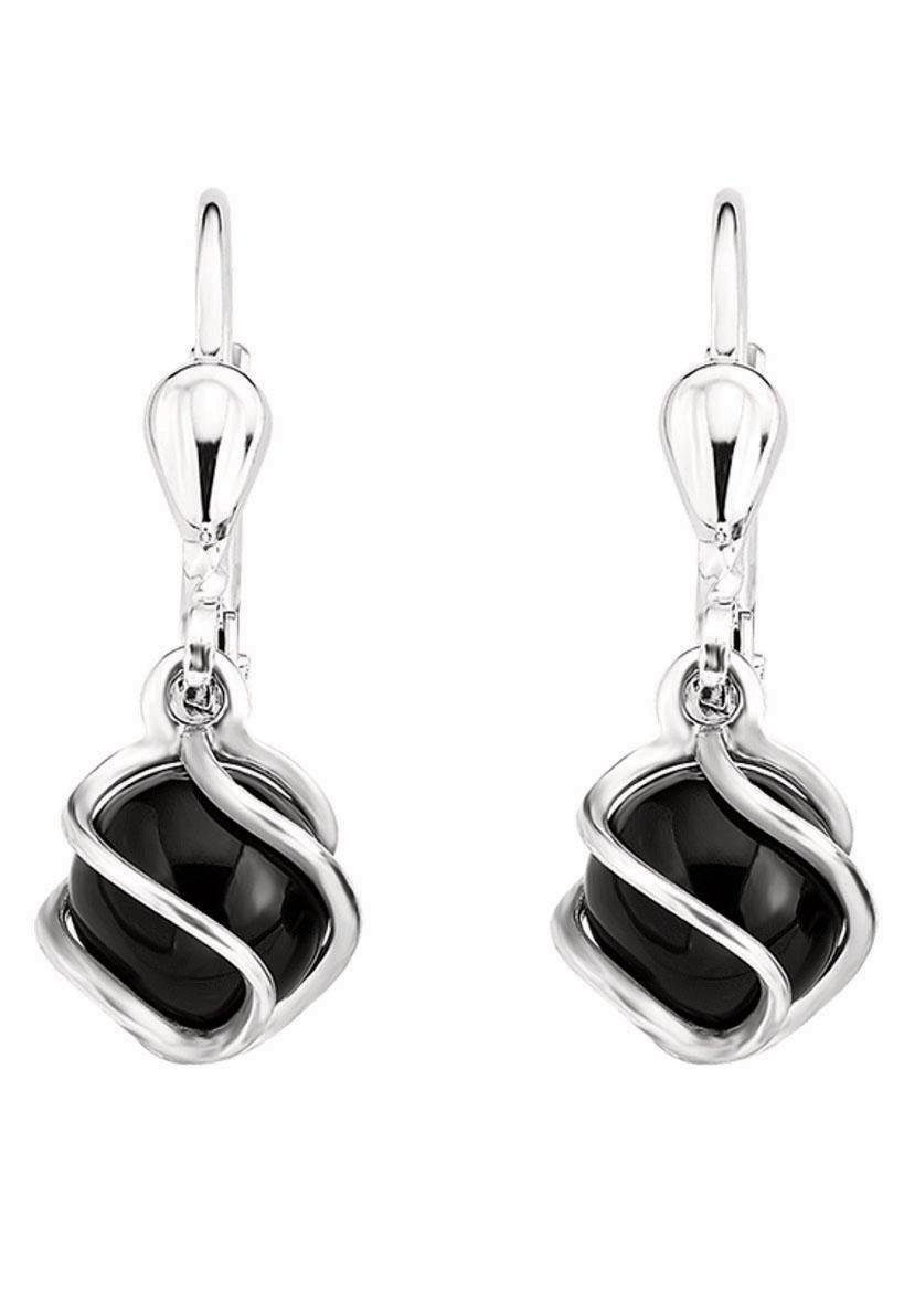 Amor Paar Ohrhänger, Made in Germany, mit Onyx