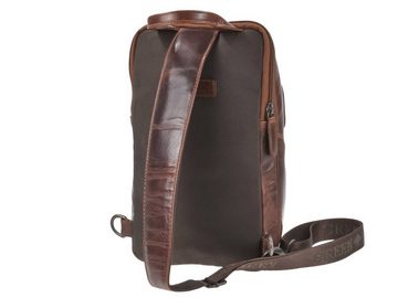 Greenburry Umhängetasche Rugged, Crossbag, Schultertasche, Rucksack 21x32cm, Leder