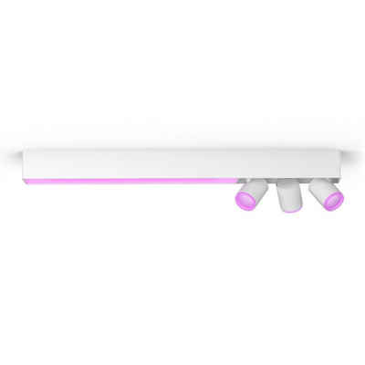 Philips Hue LED Deckenleuchte Bluetooth White & Color Ambiance Spot Centris in Weiß 3-flammig, keine Angabe, Leuchtmittel enthalten: Ja, fest verbaut, LED, warmweiss, Deckenlampe, Deckenbeleuchtung, Deckenlicht