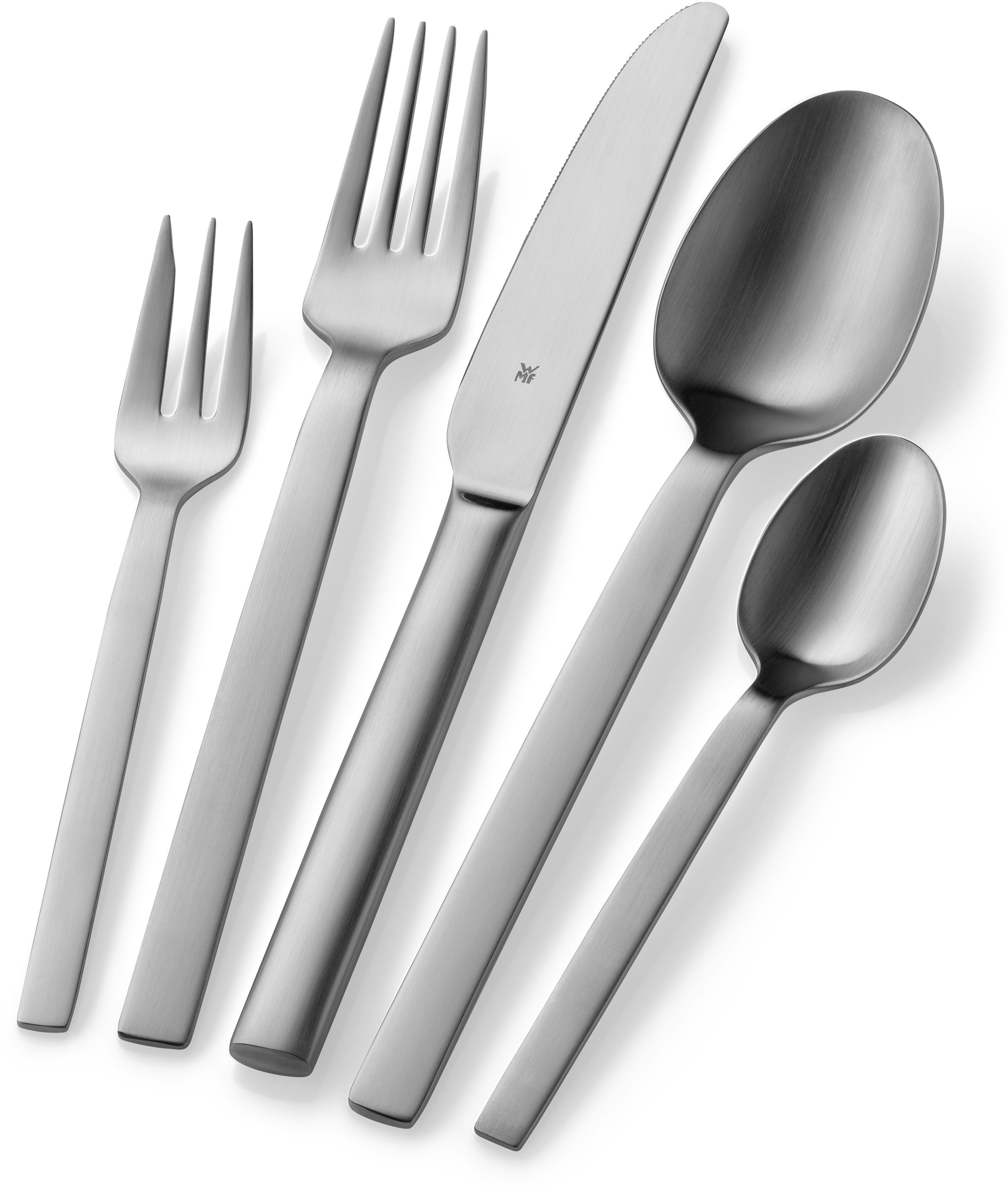 WMF Besteck-Set Alteo (30-tlg), 6 Personen, Cromargan® Edelstahl Rostfrei 18/10, Messer mit Wellenschliff