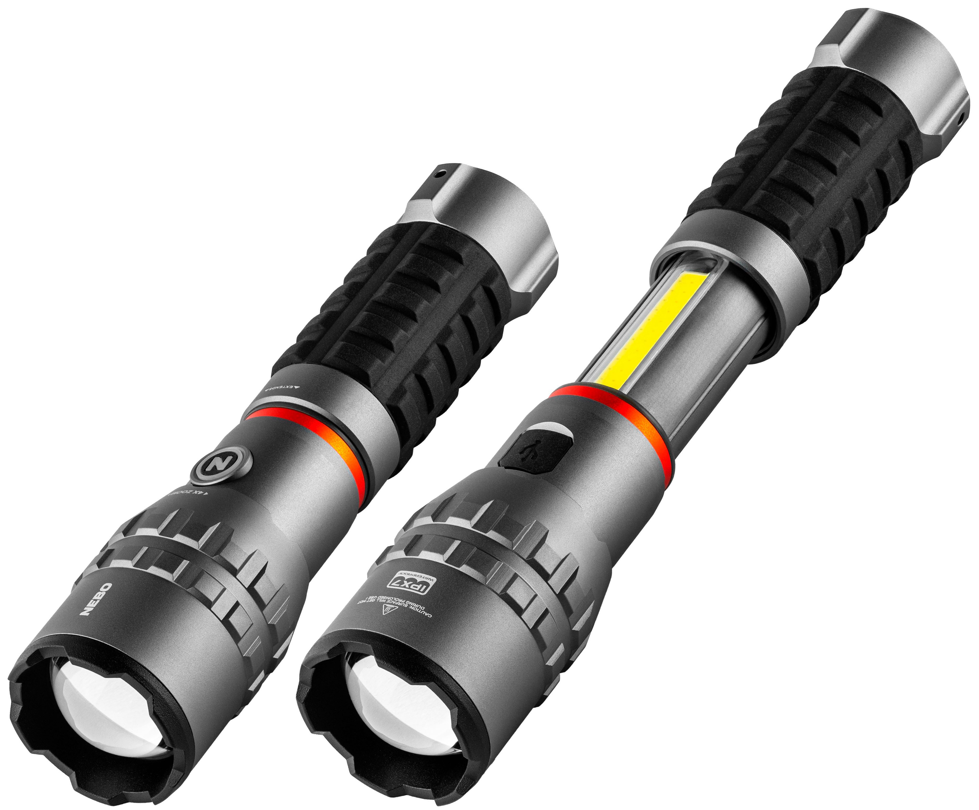NEBO LED Taschenlampe Nebo SLYDE KING 4K (Set, 2-St., Taschenlampe inkl. Ladekabel)