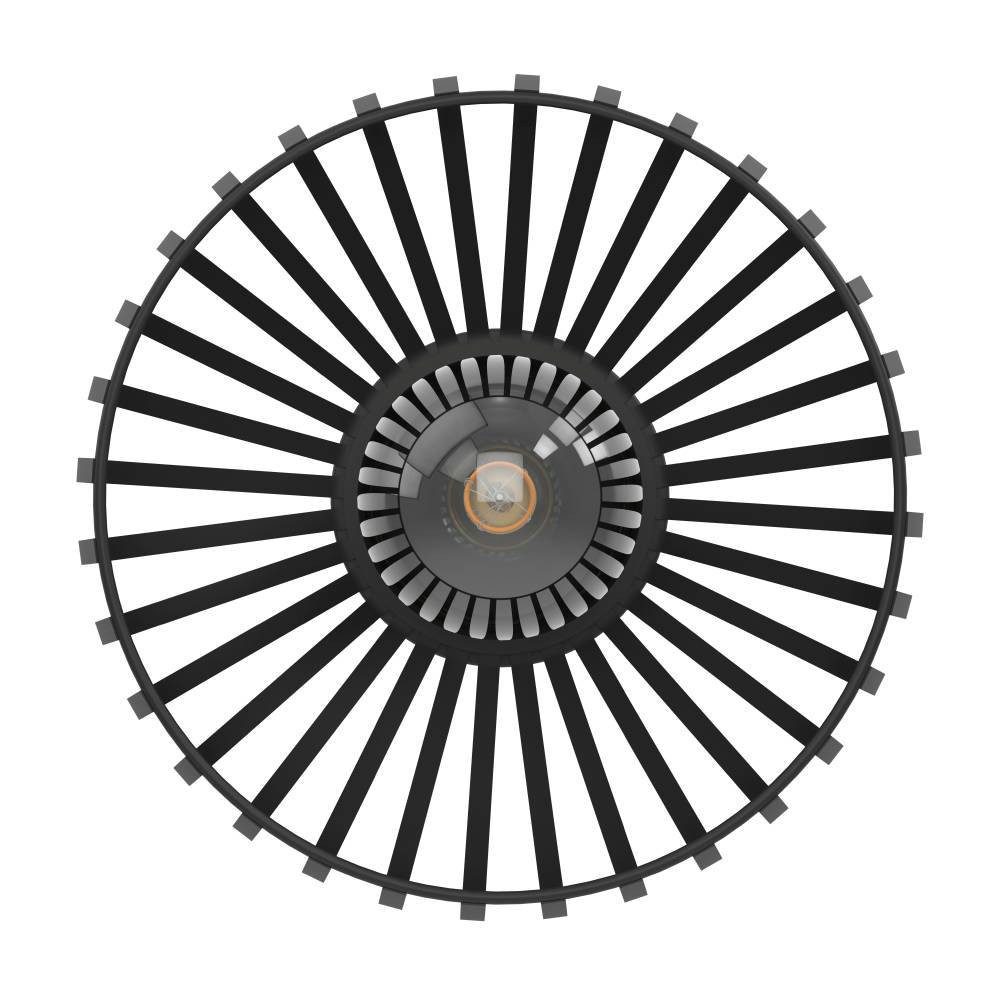 EGLO Deckenleuchte MOGANO 3, ohne Leuchtmittel, Deckenleuchte, Metall in Schwarz, Flurlampe mit E27 Fassung