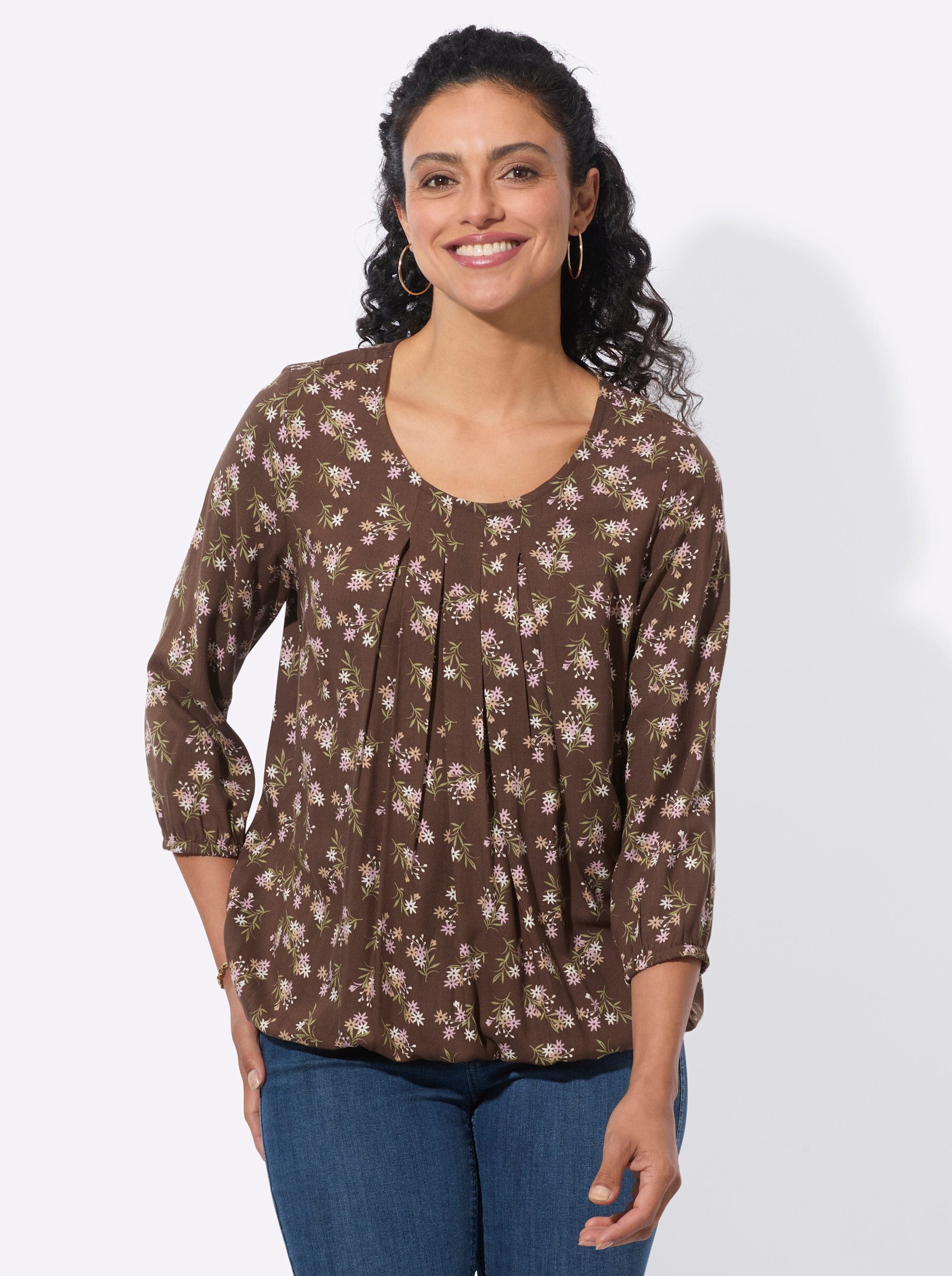 Witt Klassische Bluse Druckbluse 3/4-Arm