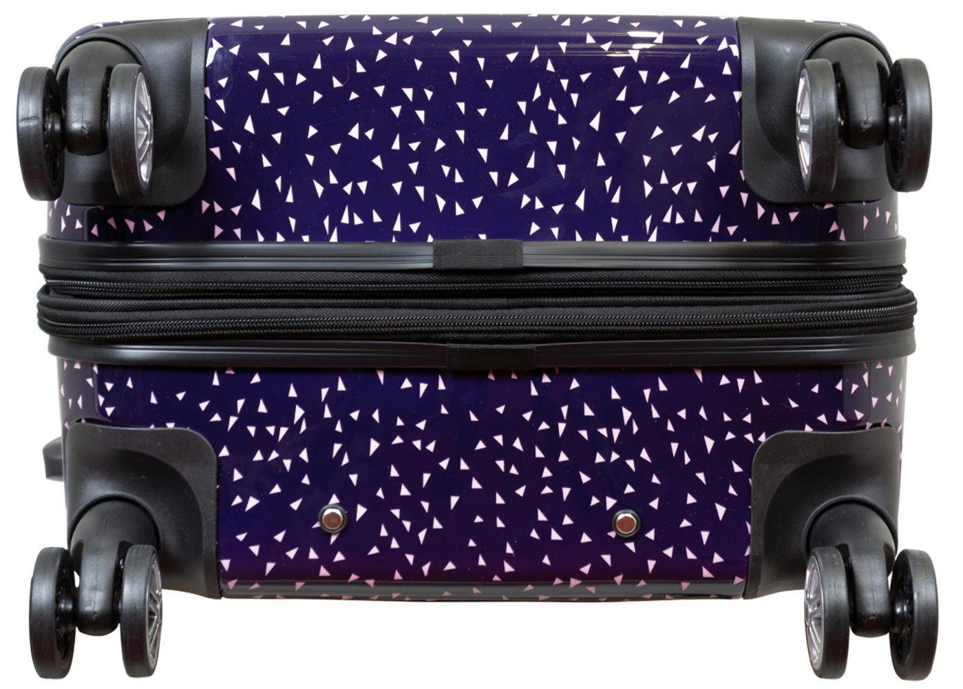 Warenhandel König Trolleyset Kissing Flamingos, 4 Rollen, (Gr. M, L und XL, 3 tlg., Hartschalen Trolley Set), mit Motiv, Dehnfalte zur Vergrößerung des Packvolumens