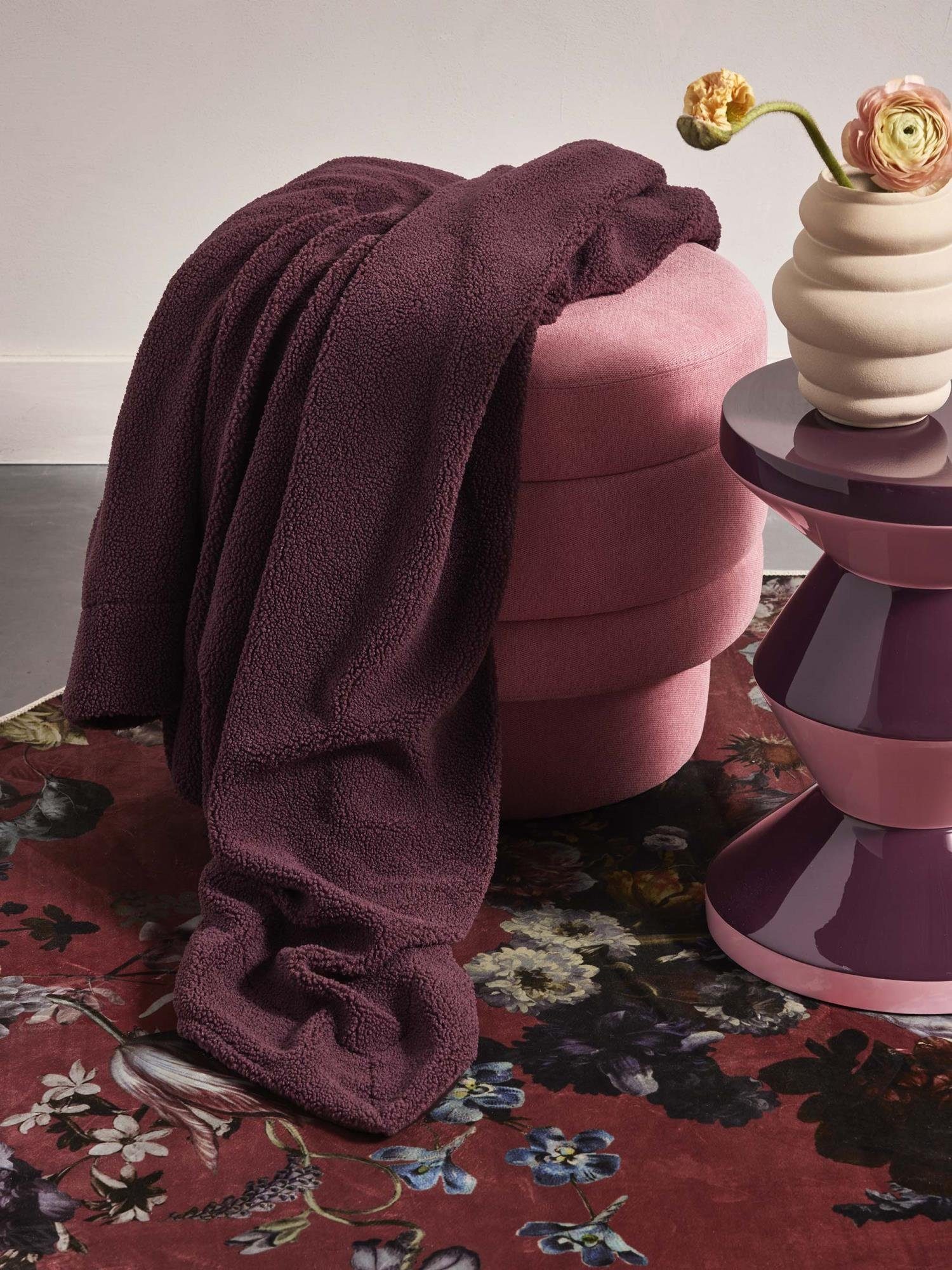 Plaid Teddy, Essenza, unifarben und super weich