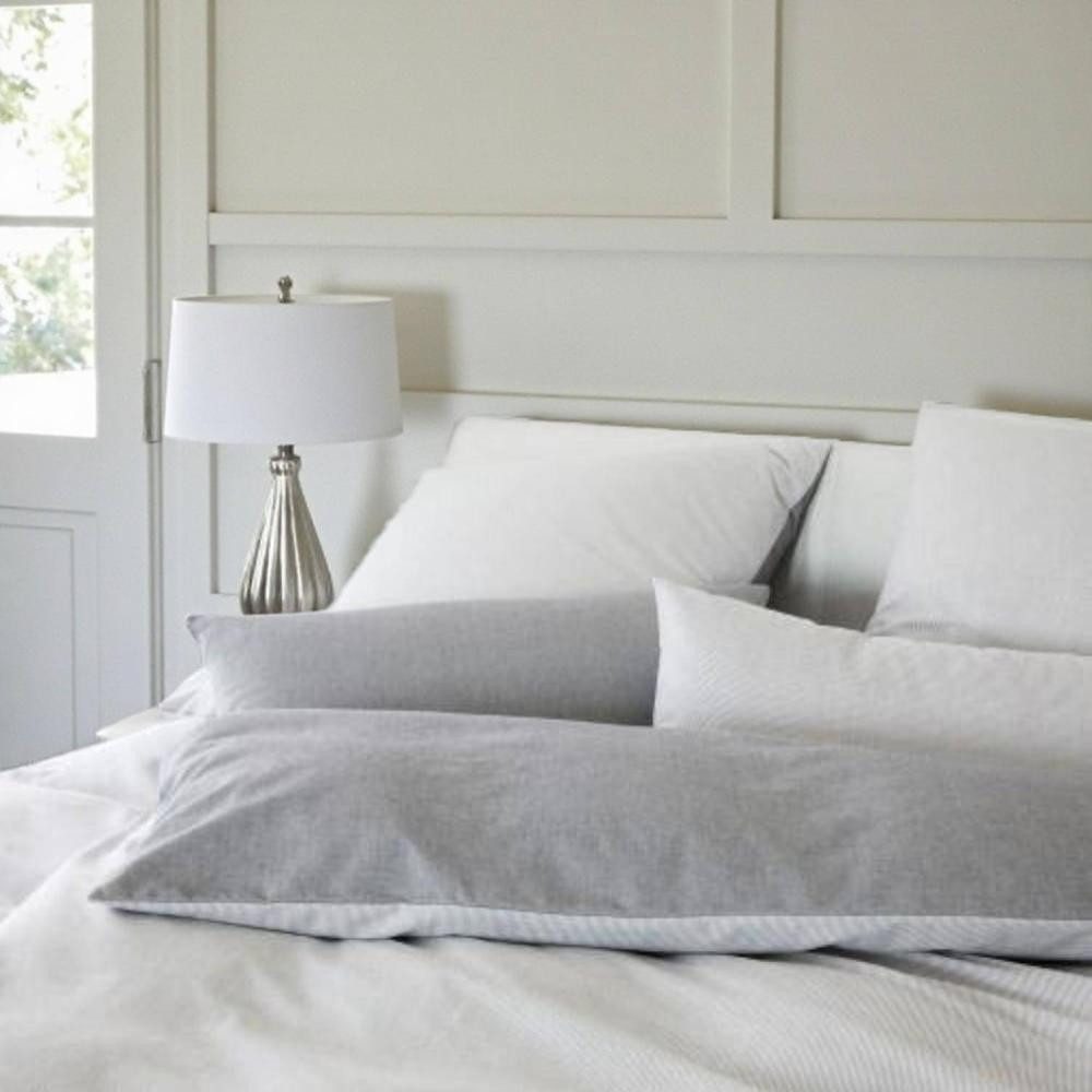 Elegante Kissenbezug Tender Silber 40 x 80 cm, Flanell von Elegante