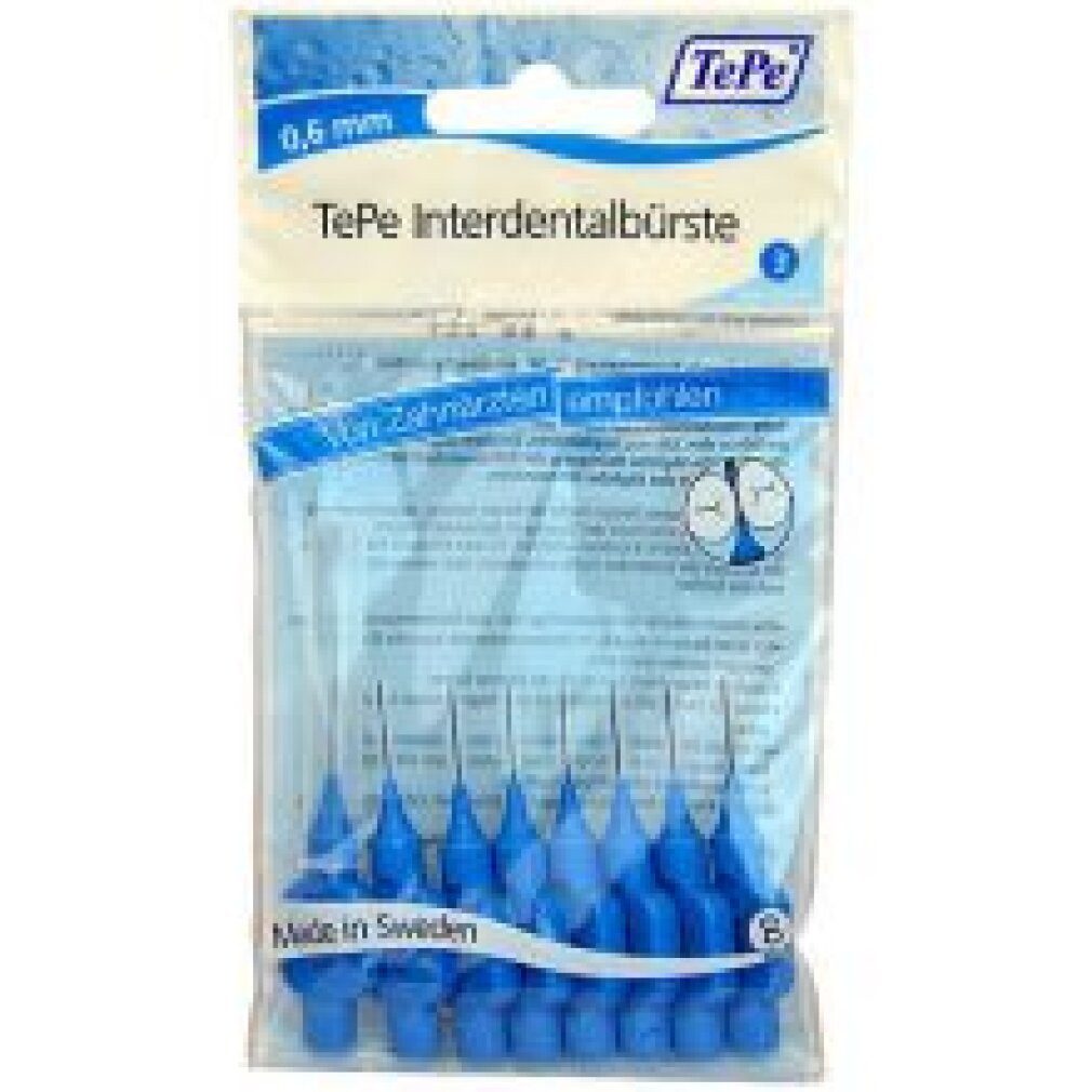 TePe Interdentalbürsten Interdentalbürste Normal 0 6 Mm Blau 8 Stück Interdentalzahnbürsten