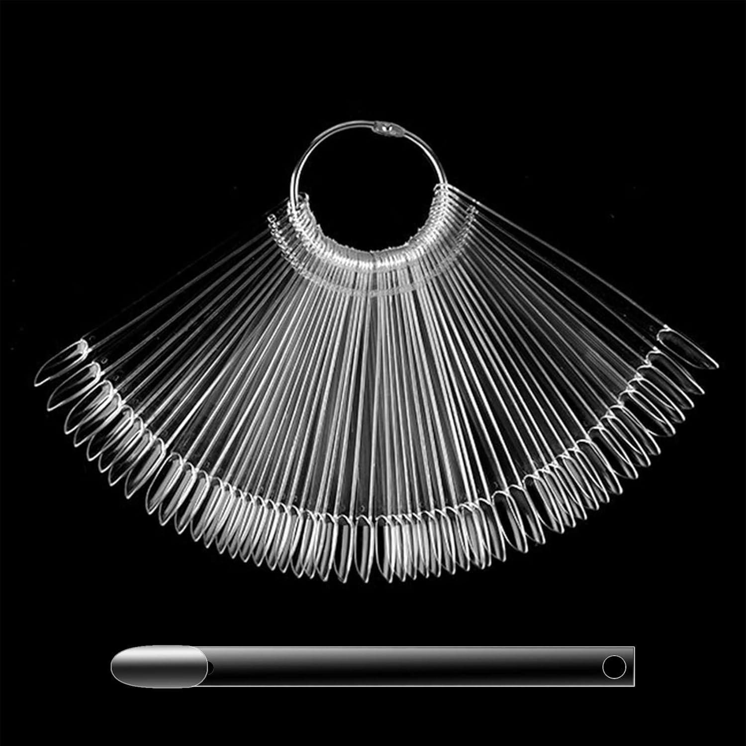 LuxusKollektion Nageldesign Zubehör Nagel Display 100x Nail Art Tips Transparent Sticks Praxis Tool