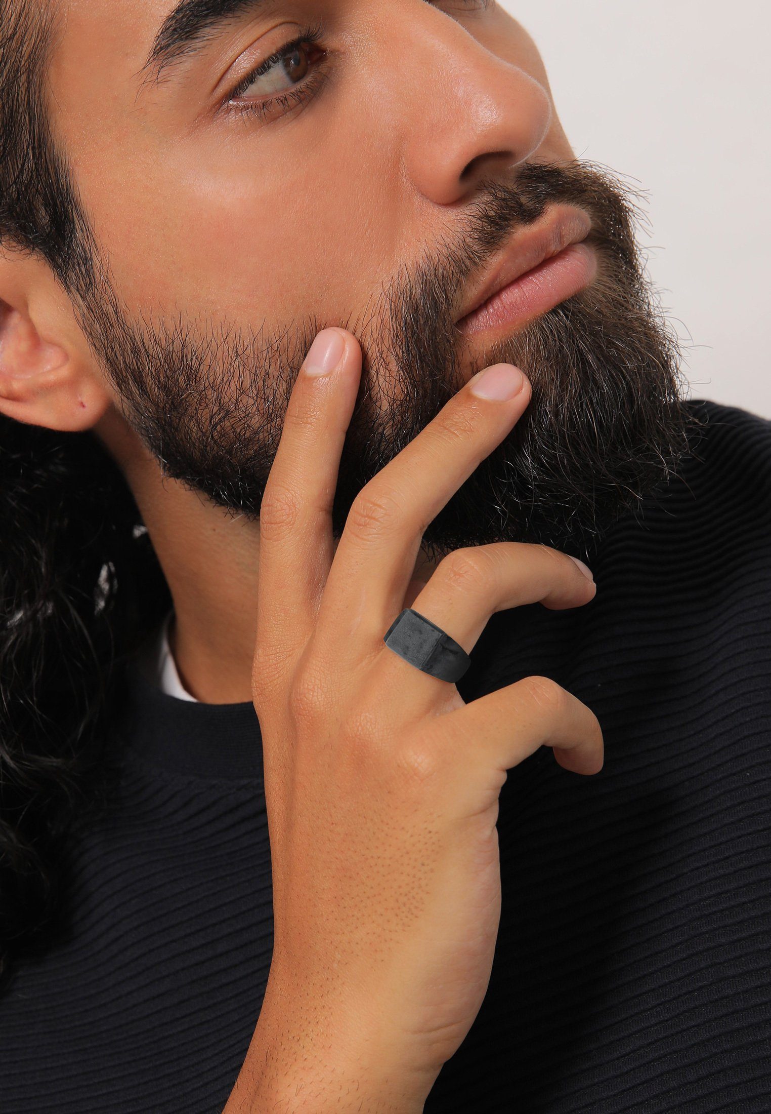 Kuzzoi Siegelring Herren Siegelring Rechteckig Klassik 925 Silber