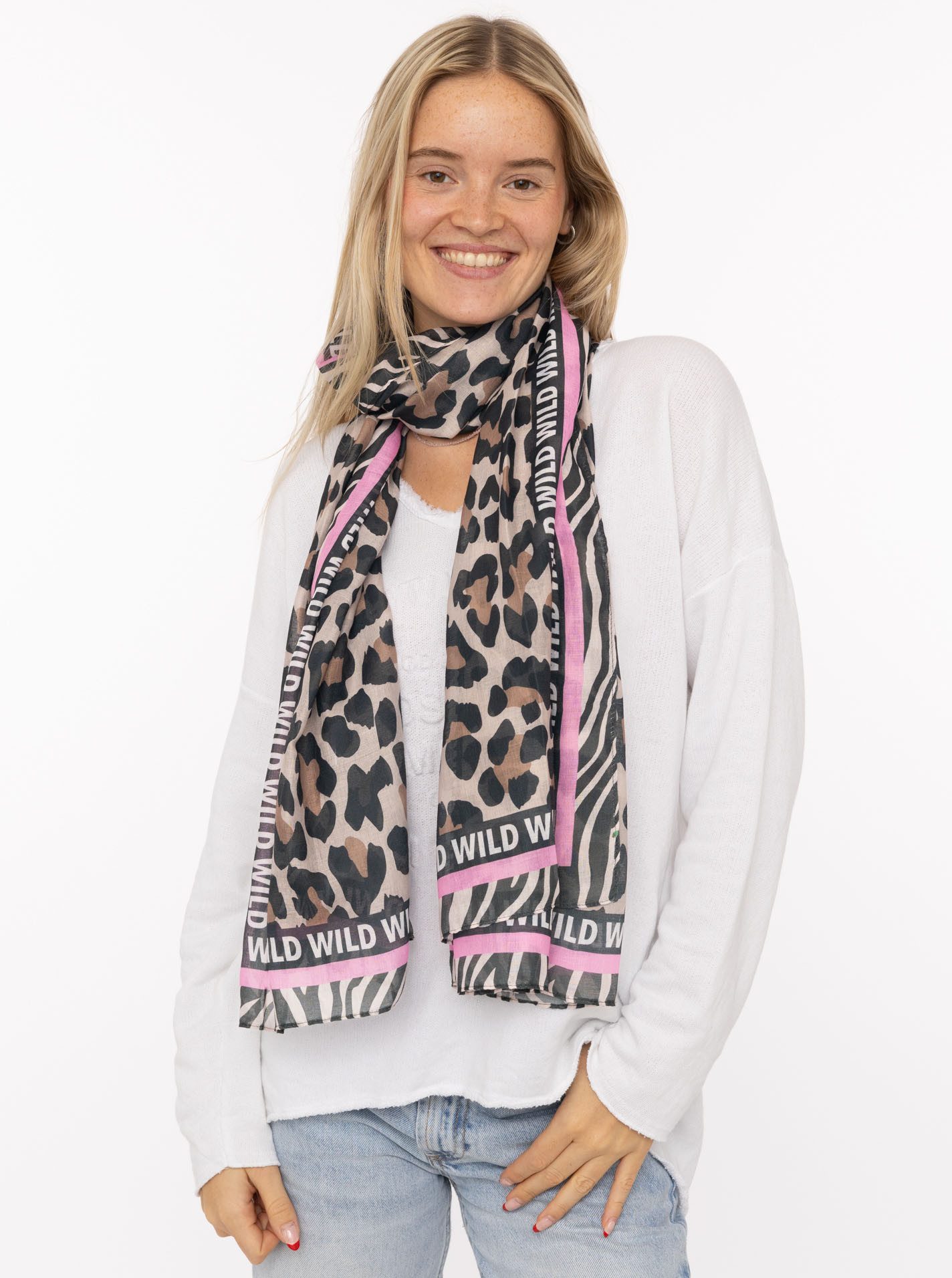 Zwillingsherz Schal Viskose Mix "Leo Classic", Schal mit Schriftzug und ang günstig online kaufen