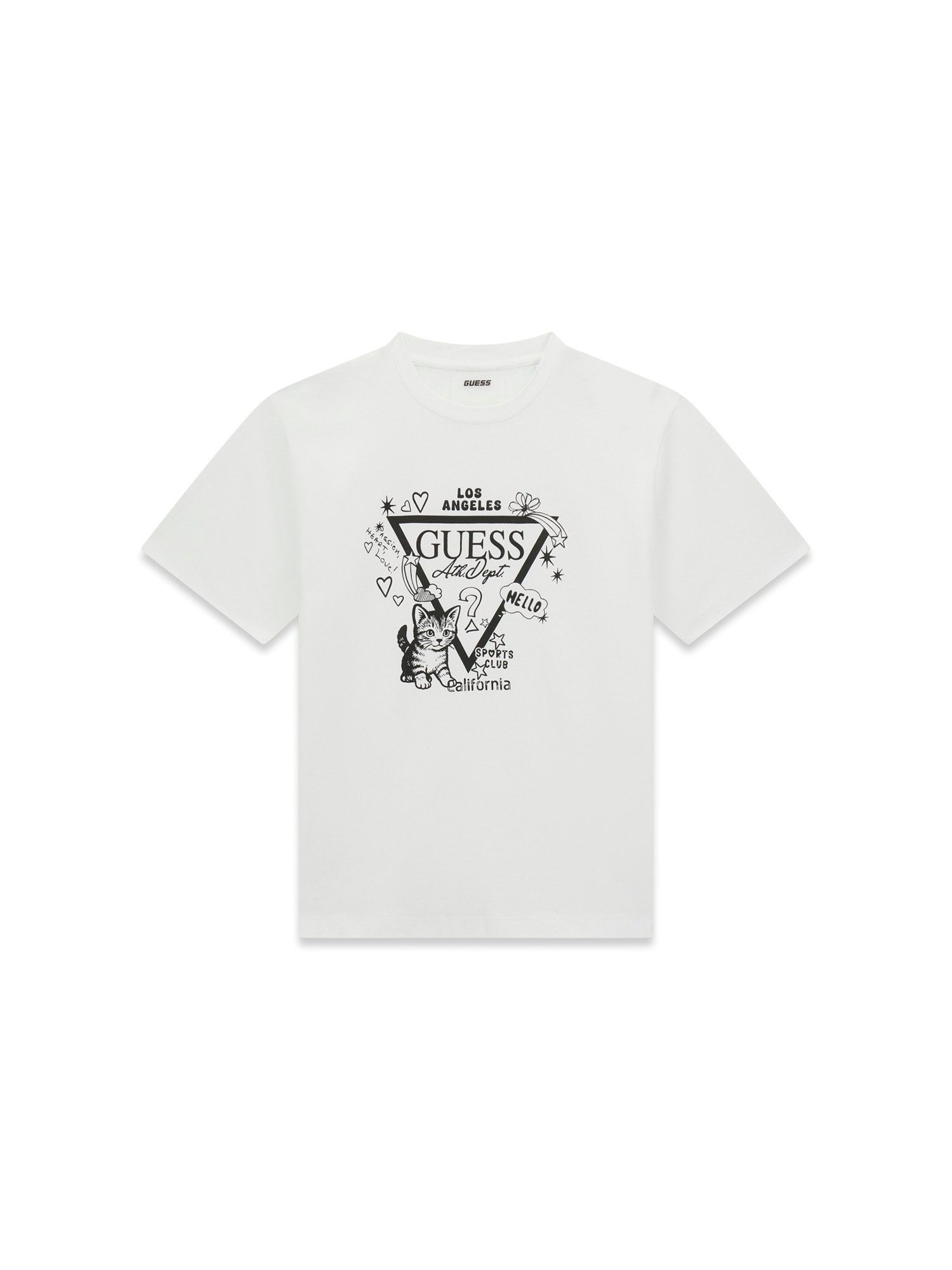 Guess Kurzarmshirt TRIANGLE KITTEN CN SS T-SHIRT - T-Shirt Damen