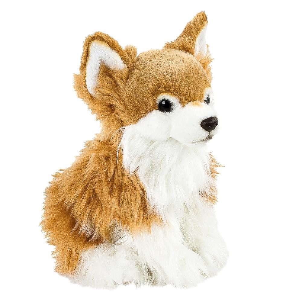 Teddys Rothenburg Kuscheltier Chihuahua braun/weiß sitzend 30 cm Plüschhund