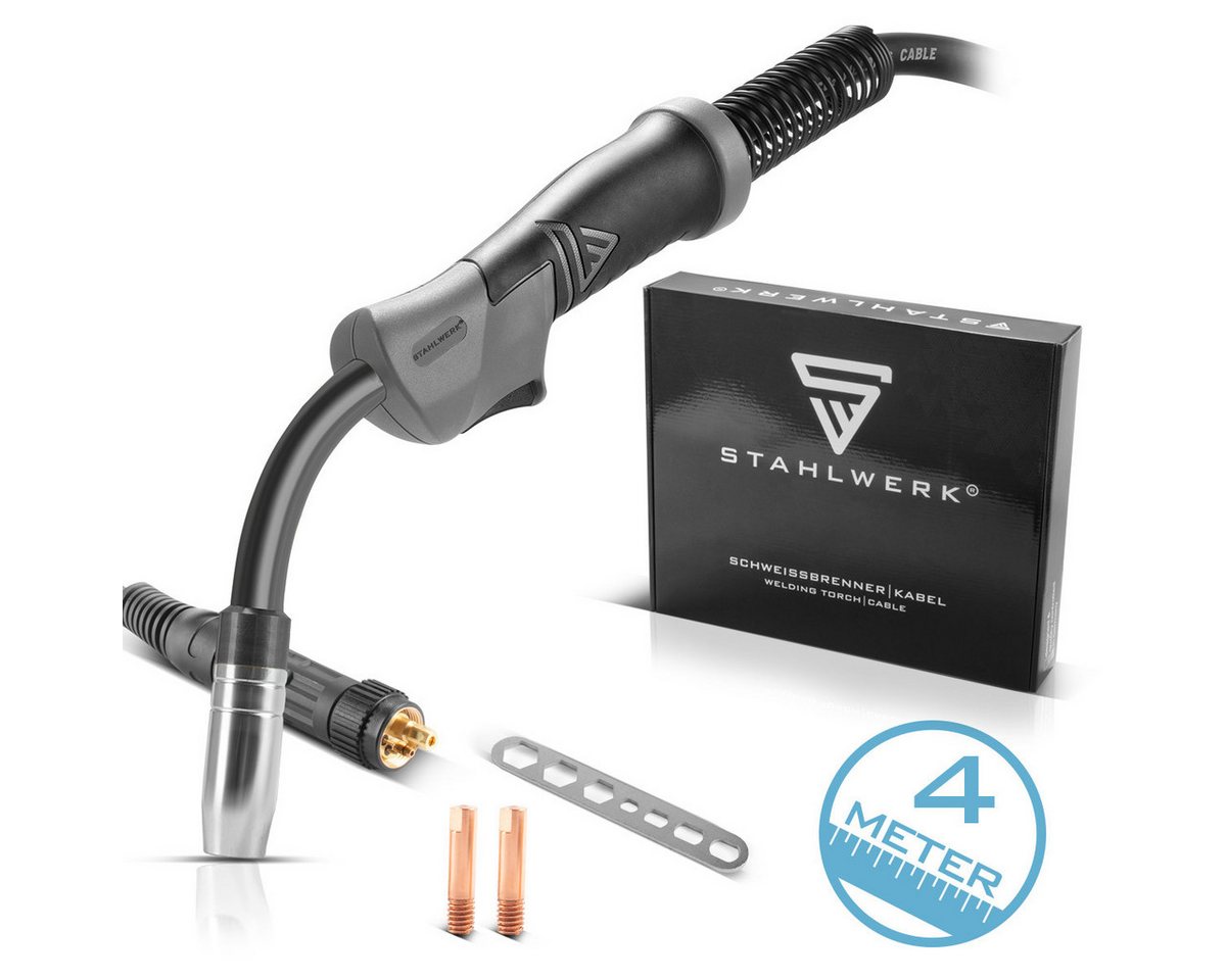 STAHLWERK Elektrowerkzeug-Set AK15 Schweißbrenner 4 m Schlauchpaket für MIG MAG