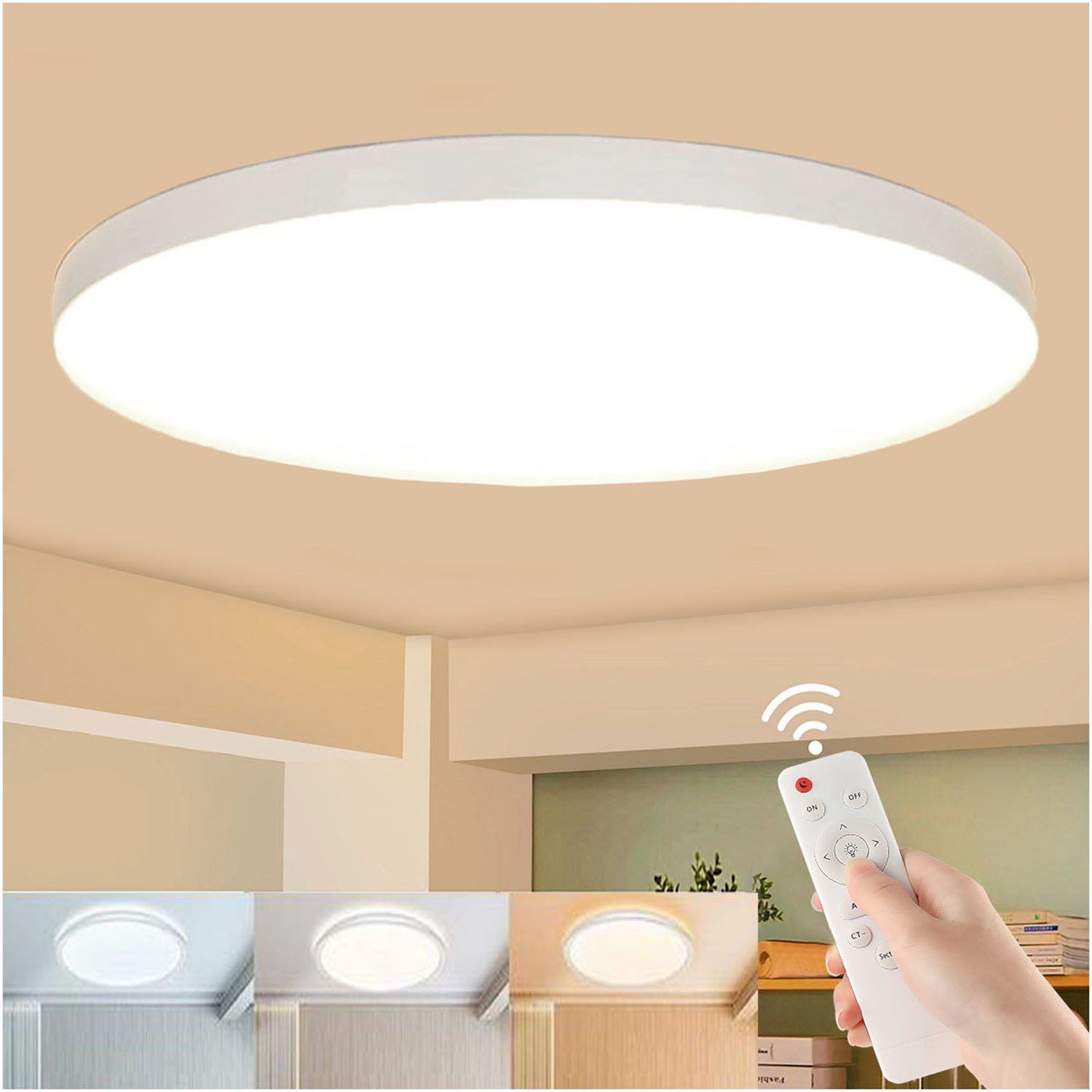 oyajia LED Deckenleuchte Deckenleuchte Rund Panel günstig online kaufen