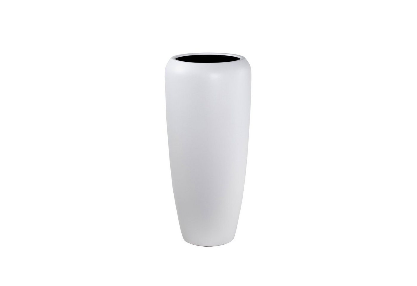 Flingora Bodenvase Cleo, mit Einsatz - Fiberglas - Indoor & Outdoor - Samtweiß - Höhe 75 cm