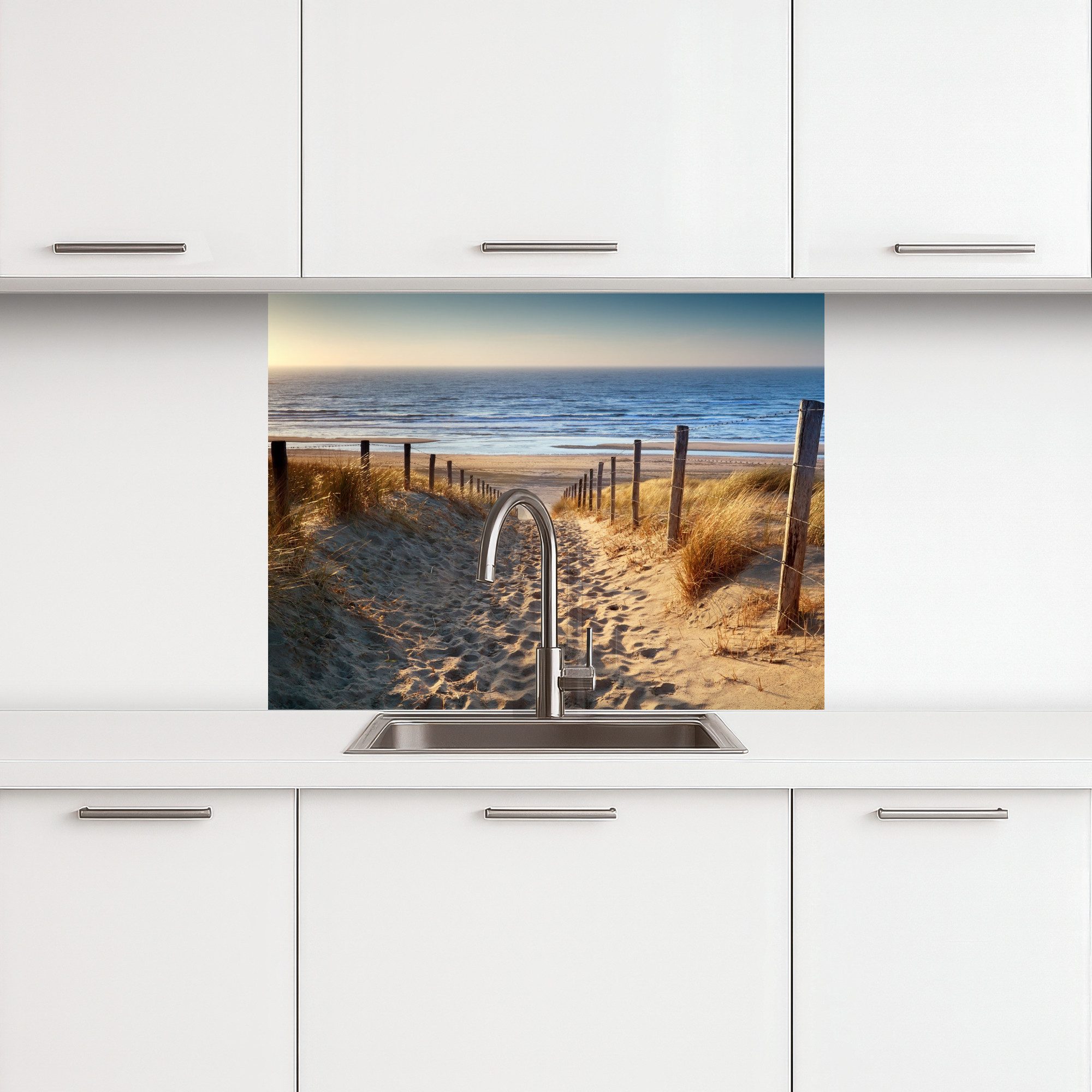 KitchenYeah Küchenrückwand selbstklebend Strand - Meer - Niederlande - Düne günstig online kaufen