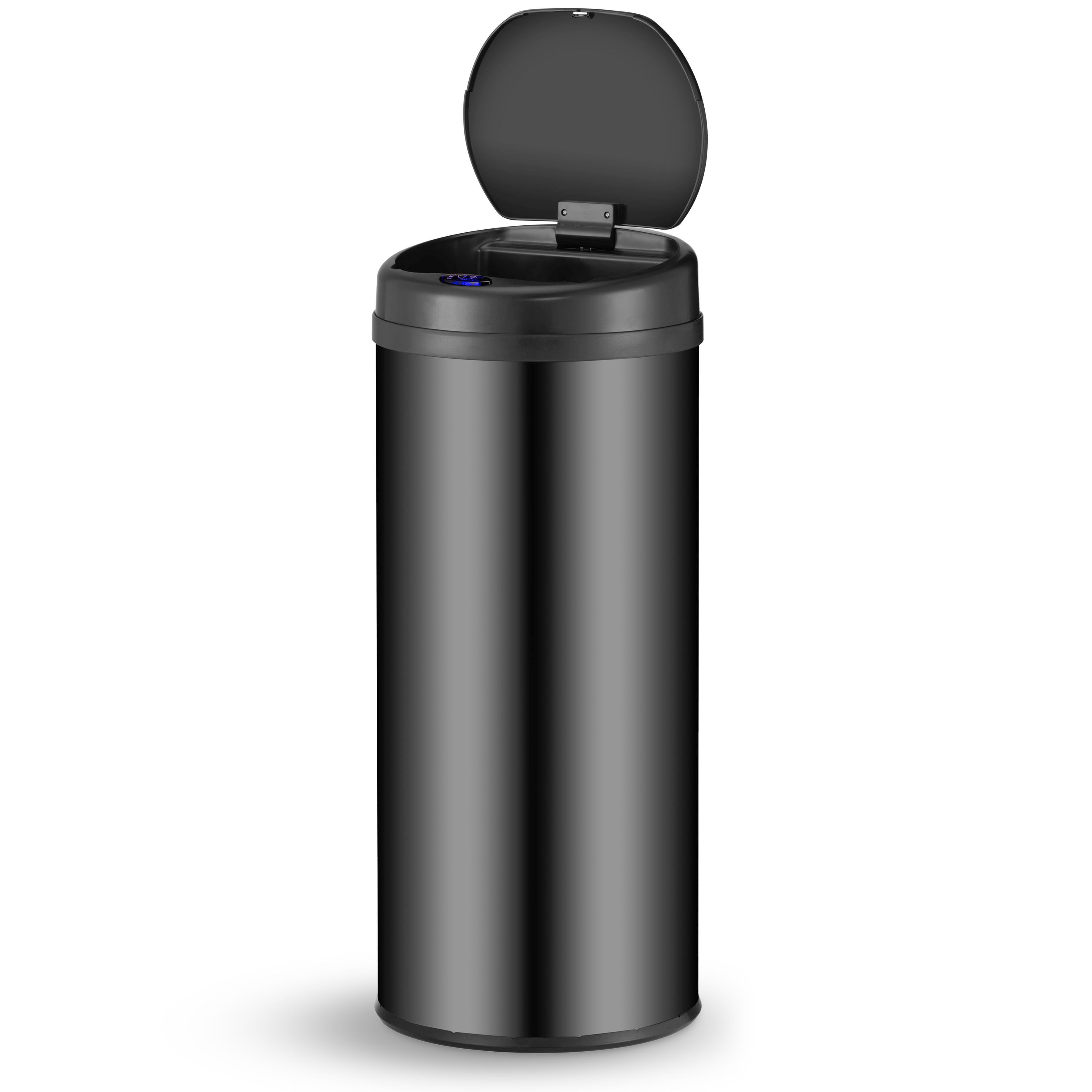Juskys Mülleimer, 50 L Volumen, mit Sensor, geräuscharmes Öffnen / Schließen, rostfrei